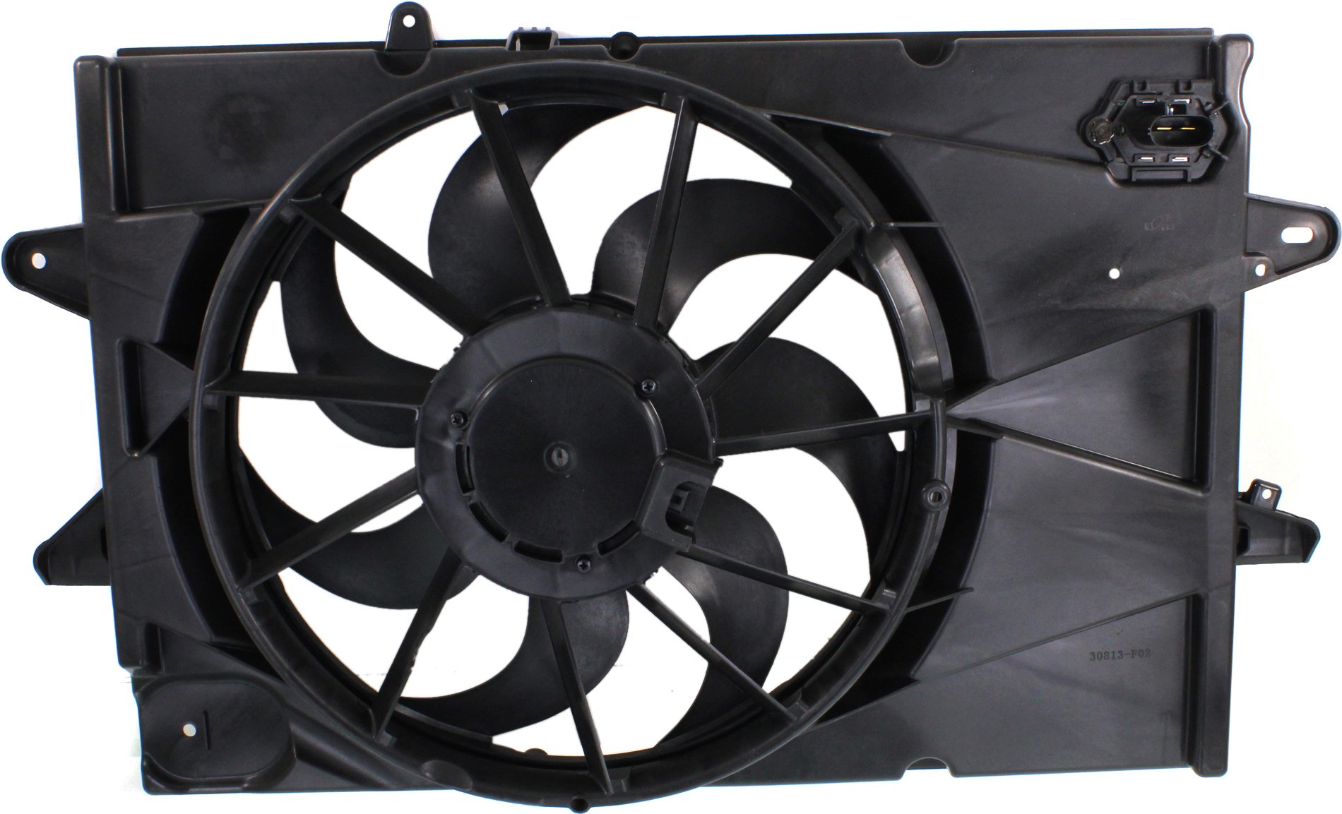 Radiator Fan Shroud Assembly for Chevrolet Equinox/GMC Terrain 2010-2017, Compatible with 2.4L Engine, Replacement