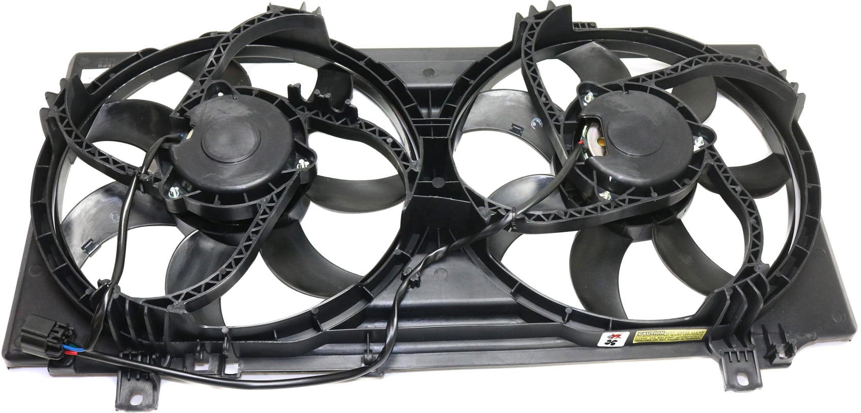 Radiator Fan Assembly for 2010-2011 Chevrolet Camaro V8, 2nd Design with Square Female Connector, Replacement