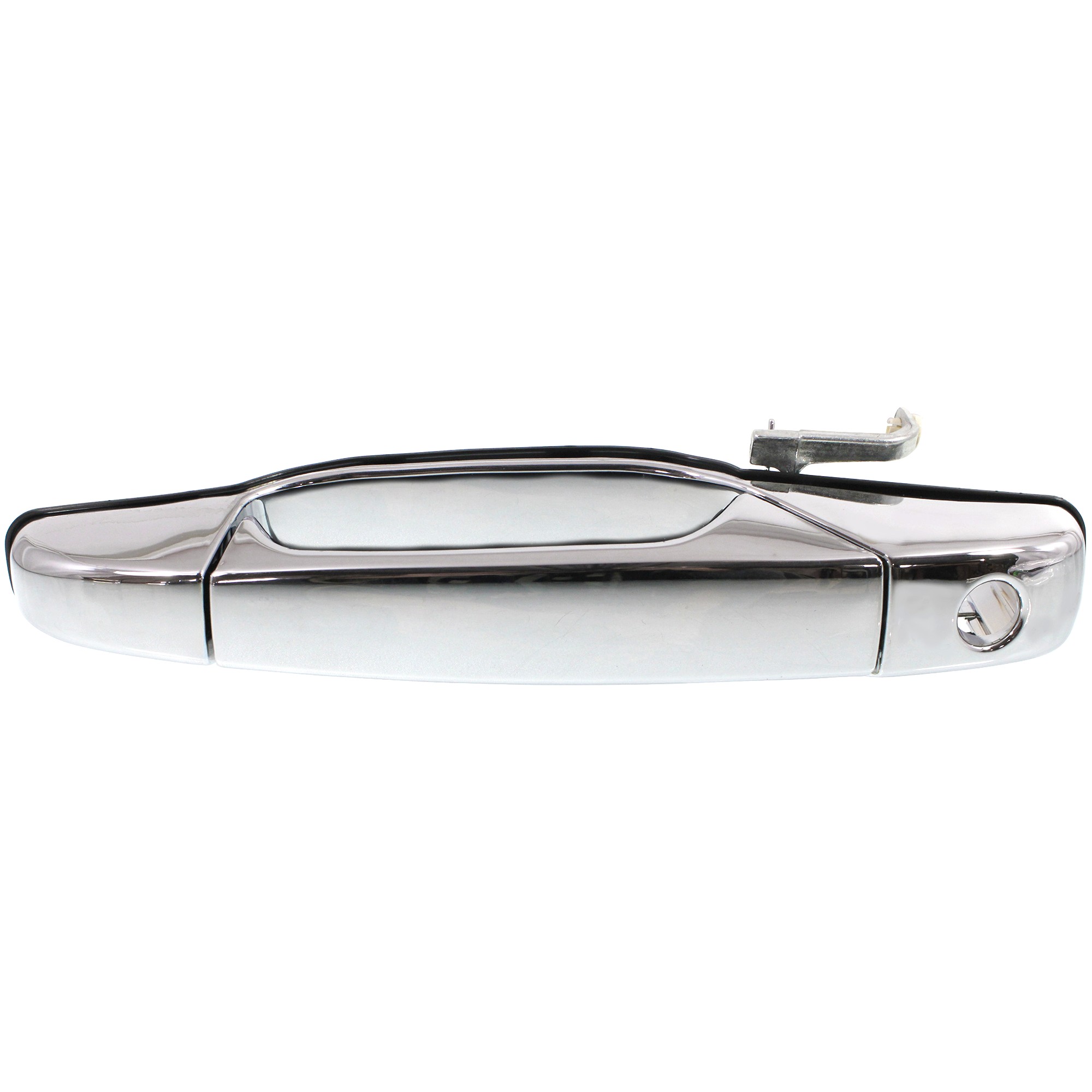 Front Exterior Door Handle for Chevrolet Silverado/GMC Sierra 1500 2007 - 2013, 2500 HD/3500 HD 2007 - 2014, Left (Driver), Chrome, with Key Hole, Excludes 2007 Classic, Replacement