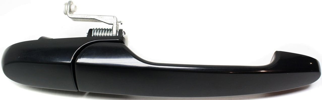 Rear Exterior Door Handle for 2005-2010 Chevrolet Cobalt, Right (Passenger), Smooth Black, Vertical Screw, with Long Hardware, Replacement