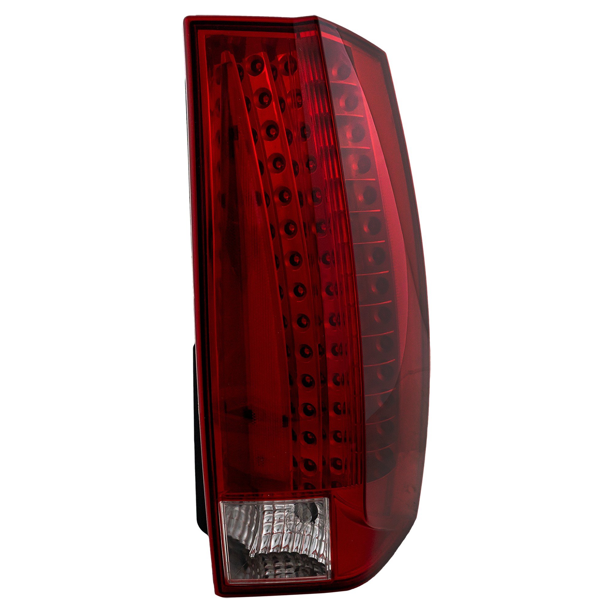 LED Tail Light Assembly for 2007-2014 Cadillac Escalade/ Escalade ESV, Base Model, Right (Passenger), Red and Clear Lens, Replacement