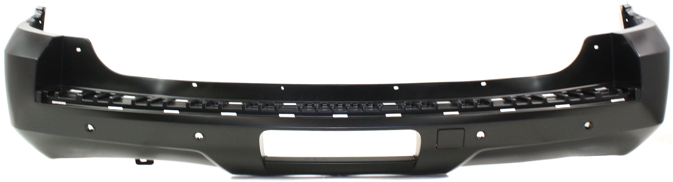 Rear Bumper Cover for 2007-2014 Tahoe, Primed (Ready to Paint), with Object Sensor Holes, Replacement (CAPA Certified)