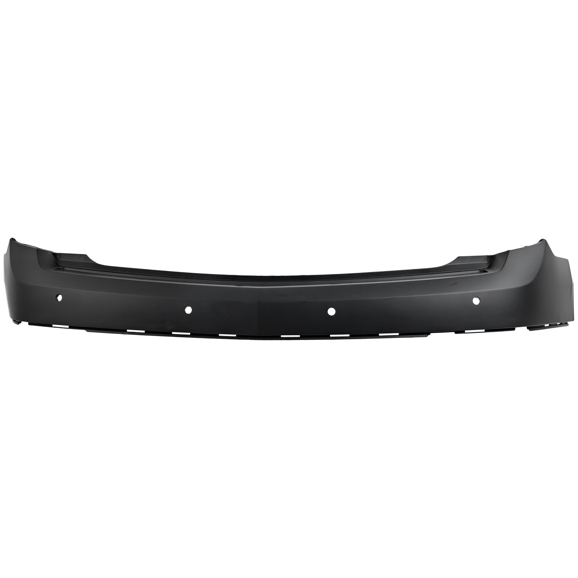 Upper Rear Bumper Cover for Cadillac SRX (2010-2016), Primed (Ready to Paint), fits 2013-2016 models without Cross Traffic Alert and Blind Spot Sensor, with Park Assist Sensor Holes, Replacement