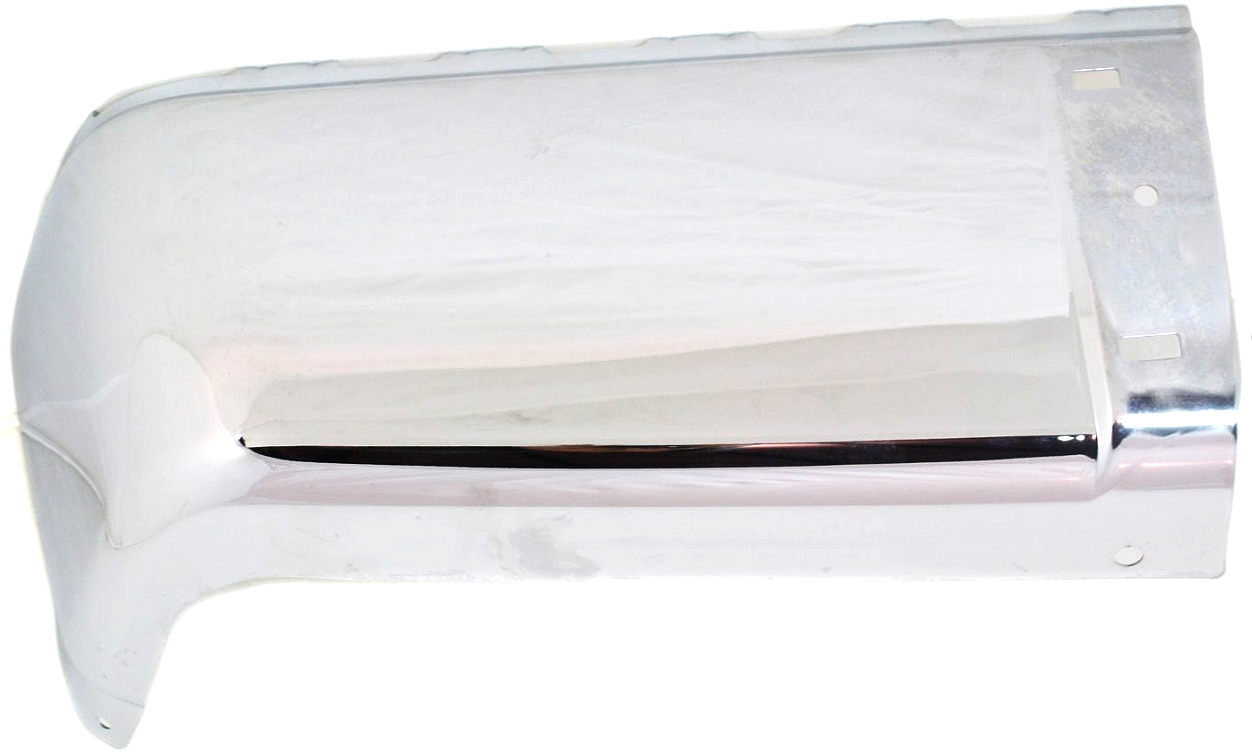 Rear Bumper End, Chrome, for Chevrolet Silverado/GMC Sierra 1500 (2007-2013), 2500 HD/3500 HD (2007-2014), Left (Driver), Without Rear Object Sensor Holes, Excludes 2007 Classic, Replacement