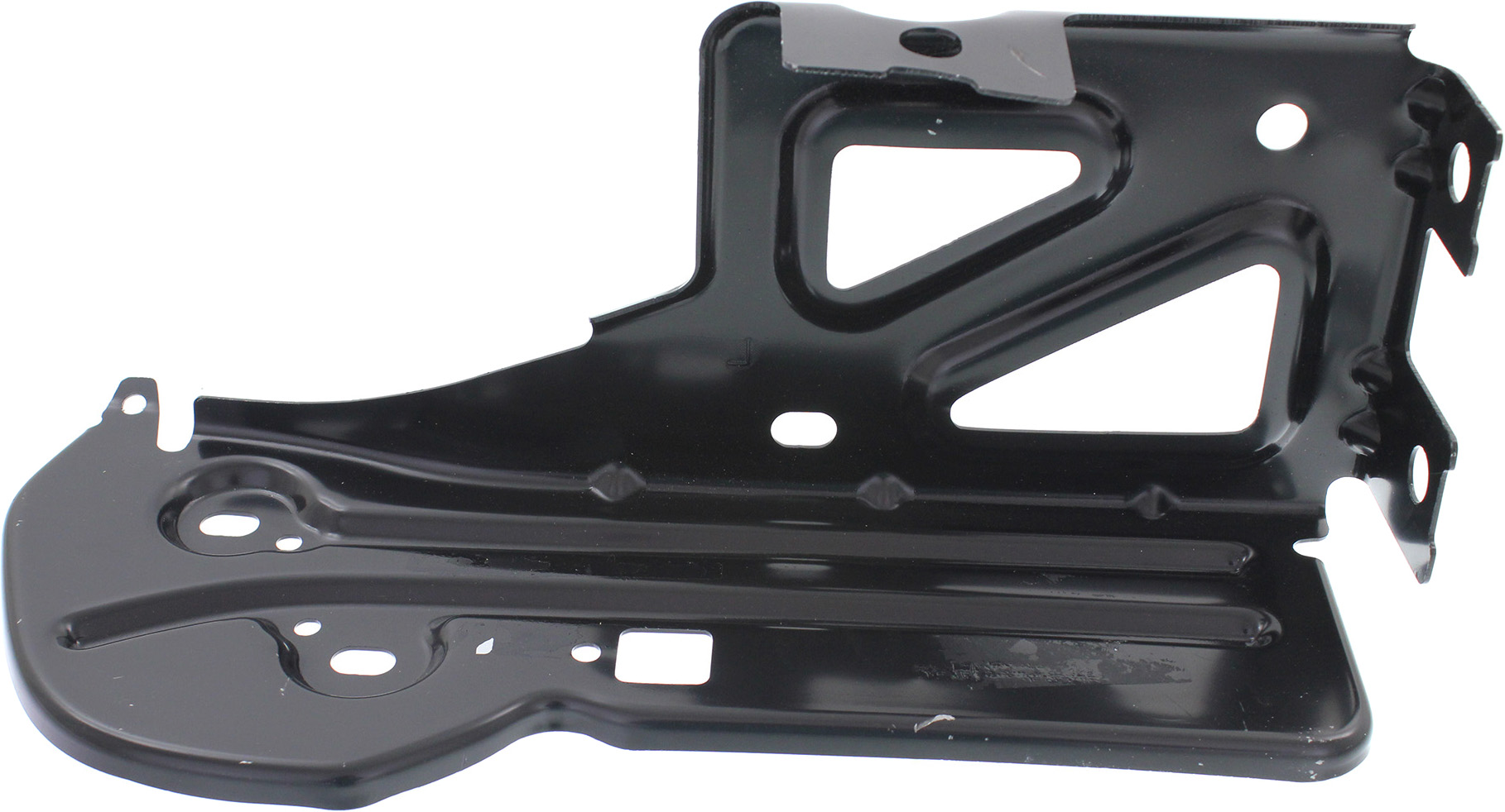Rear Bumper Bracket Left (Driver) for Chevrolet Silverado/Sierra 1500 (2014-2019), 2500 HD/3500HD (2015-2019), Impact Bar, 2019 Silverado 1500 LD/Sierra 1500 Limited, with Corner Step, Replacement