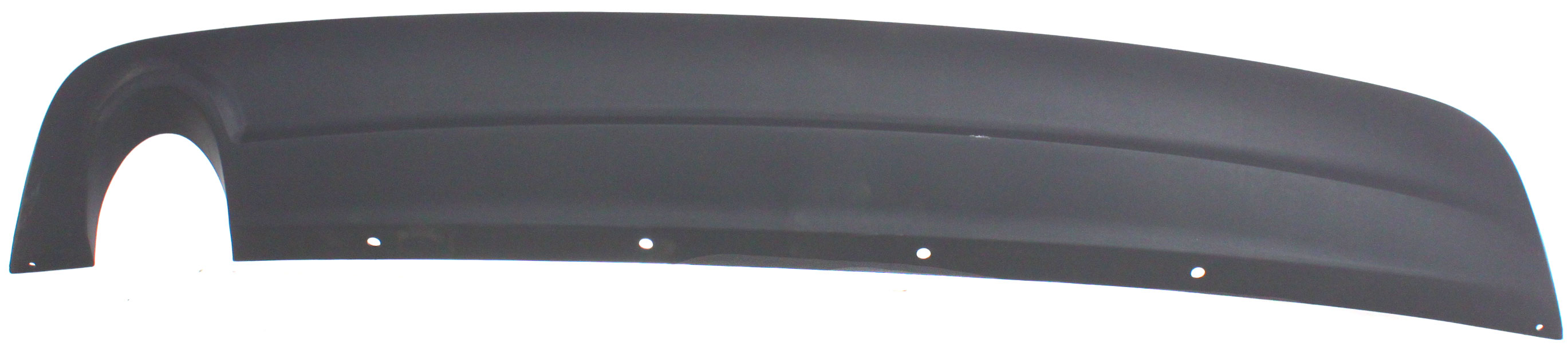 Rear Lower Valance Bumper Cover Extension for Chevrolet Malibu 2008-2012, Textured, with Single Exhaust Hole, for 2.4L/3.5 Engine, Replacement (CAPA Certified)