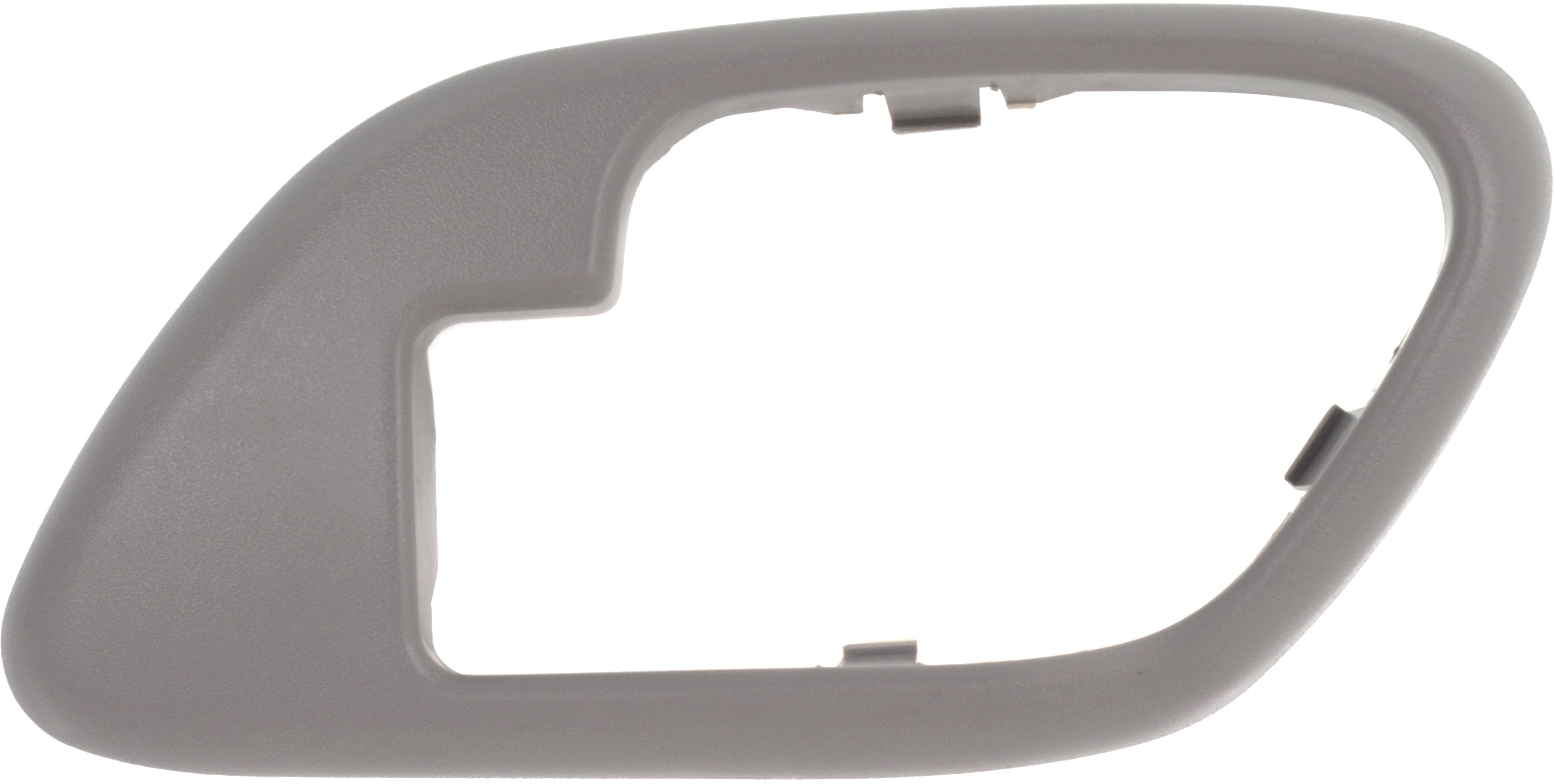 Interior Front Door Handle Case for Chevrolet C/K Full Size Pickup 1995-2002, Suburban 1995-1999, Right (Passenger), Gray, Plastic, Replacement