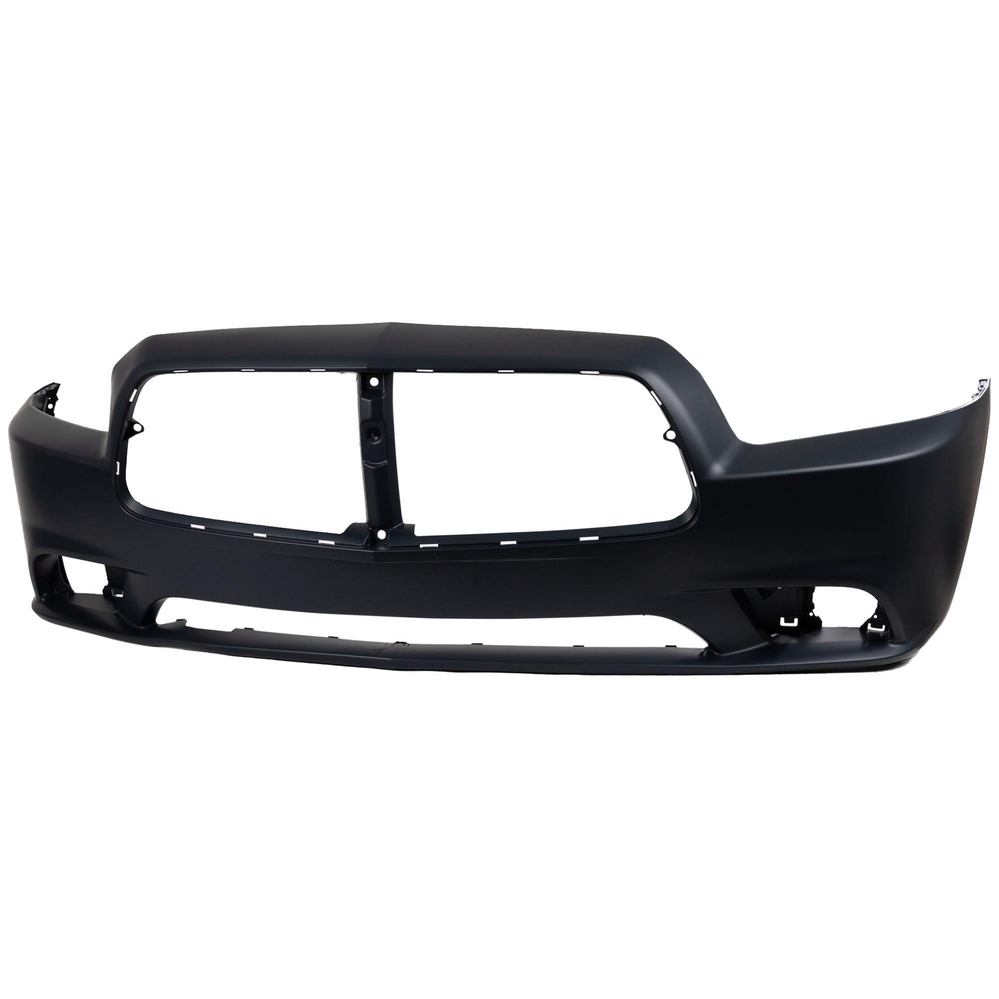 Front Bumper Cover for Dodge Charger, 2011-2014, Primed (Ready to Paint), with Adaptive Cruise Control, Replacement (CAPA Certified)