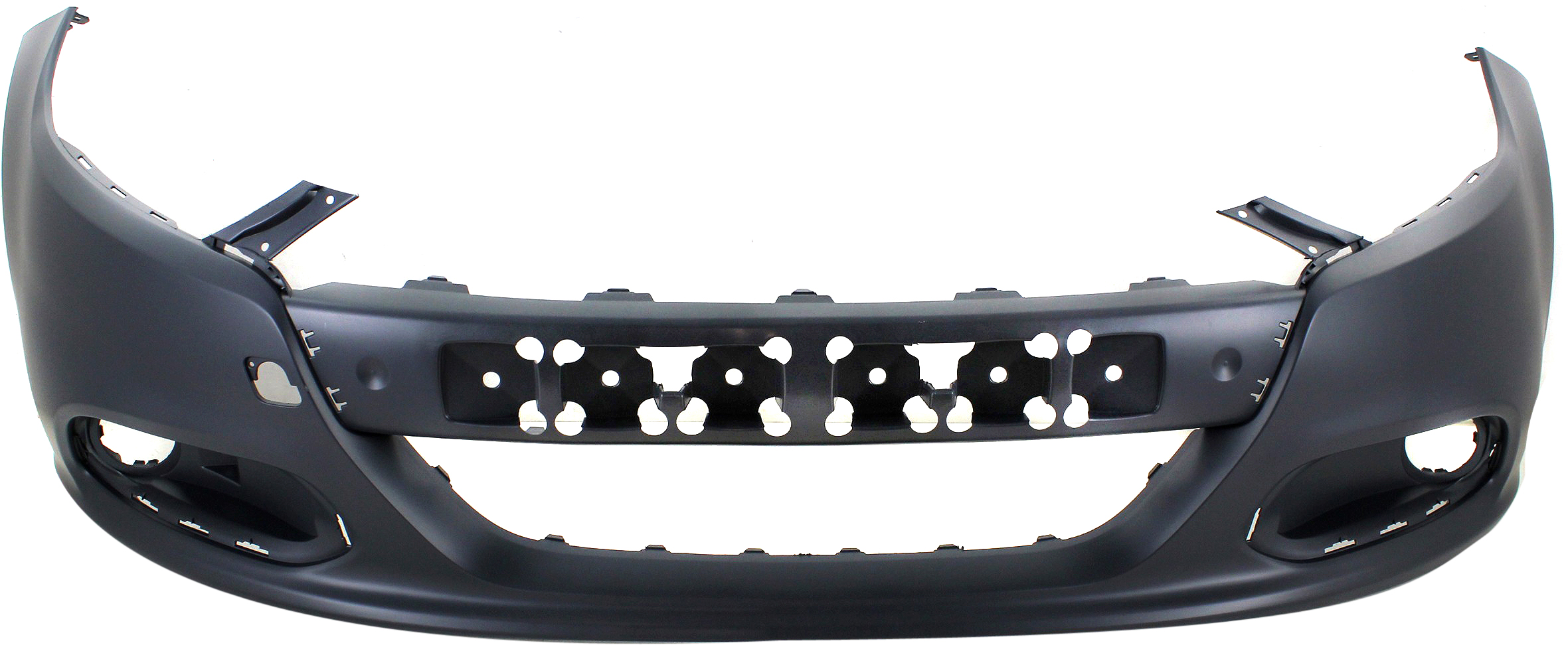 Primed (Ready to Paint) Front Bumper Cover for 2013-2016 Dodge Dart, with Tow Hook Holes, Replacement