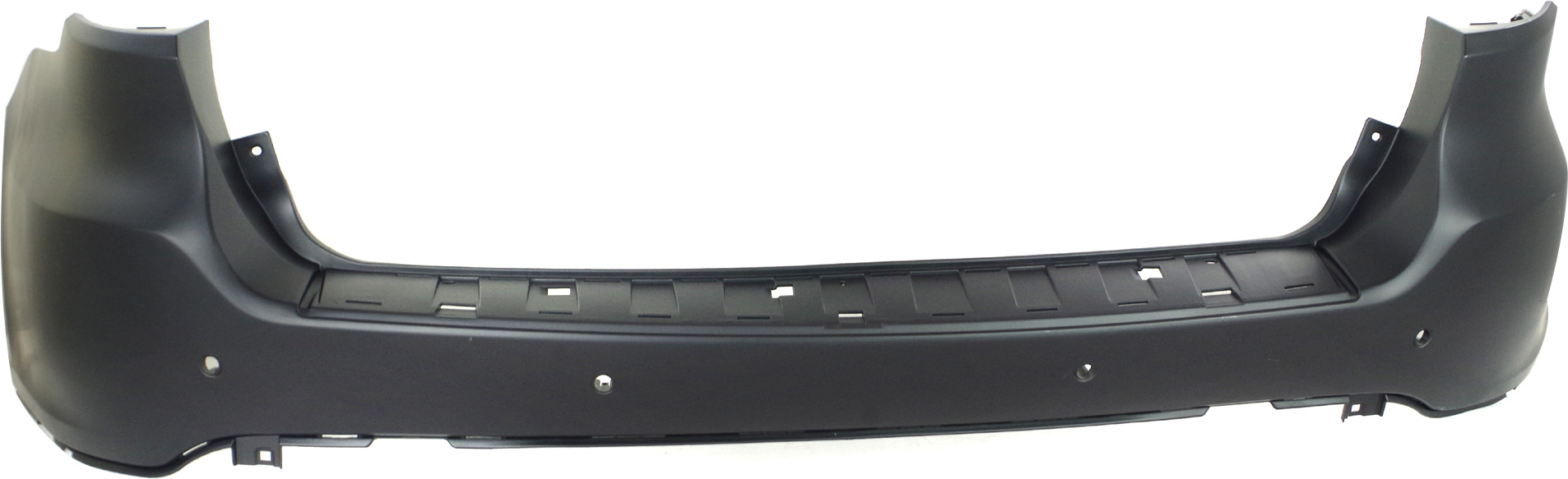 Primed (Ready to Paint) Rear Bumper Cover for Dodge Durango 2014-2015 Citadel, Limited, SXT, R/T Models, with Blind Spot and Parking Aid Sensor Holes, Replacement