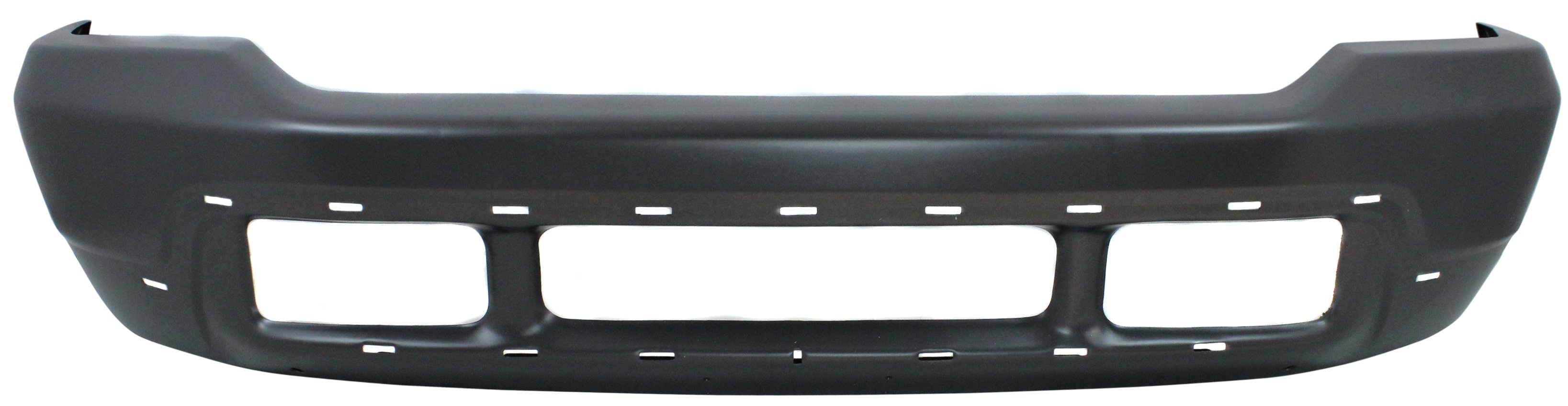 Front Bumper for Ford F-Series Super Duty / Excursion (1999-2004), Gray, with Holes for Lower Cover, Replacement
