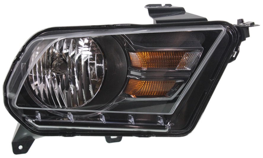 Headlight Assembly for Ford Mustang GT/Boss 302 Model 2010-2014, Right (Passenger), Halogen, Replacement