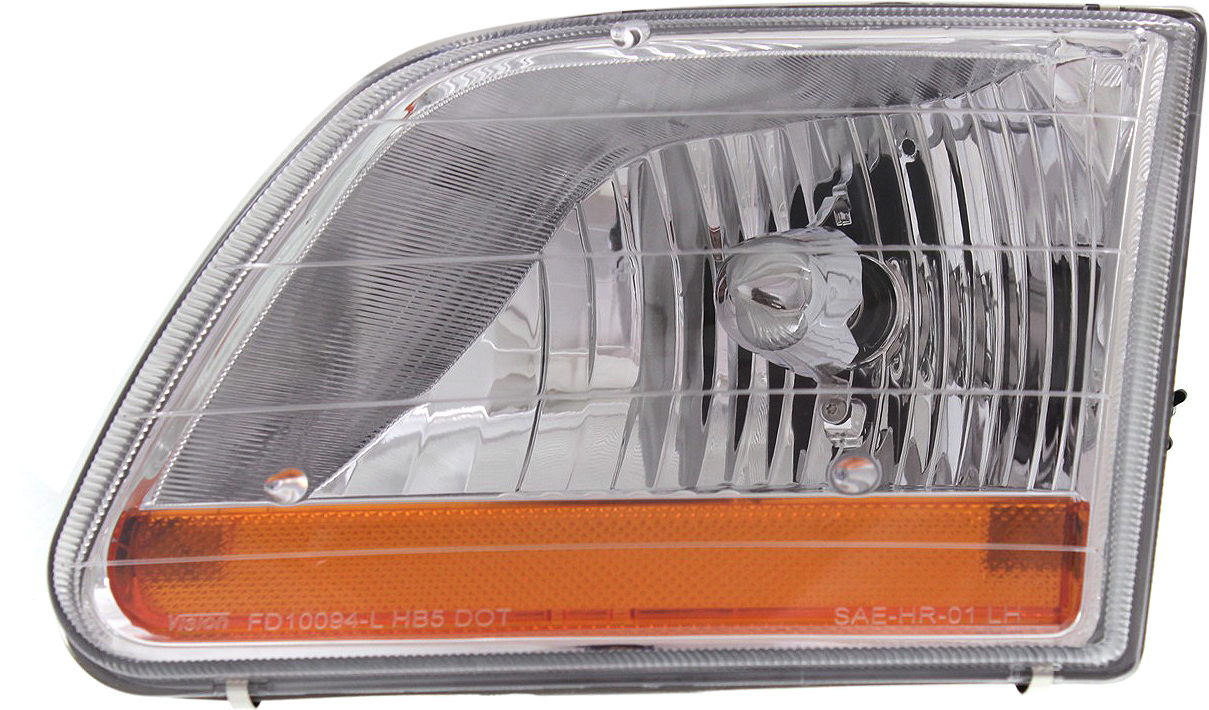 Headlight Assembly for Ford F-150 2001-2003, Left (Driver), Halogen, Harley-Davidson Edition Model, Replacement