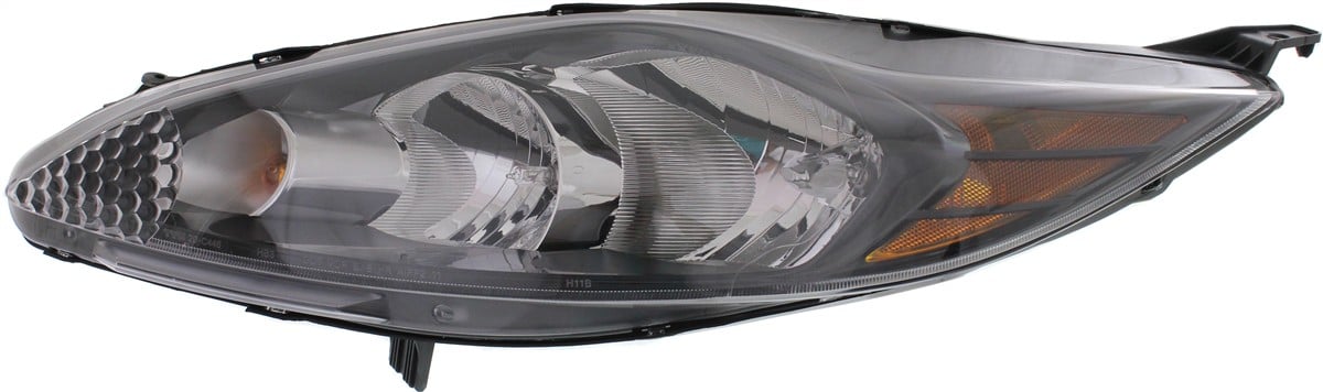 Headlight Assembly for 2012-2013 Ford Fiesta, Left (Driver), Halogen, with Appearance Package, SE Model, Hatchback/Sedan, Replacement