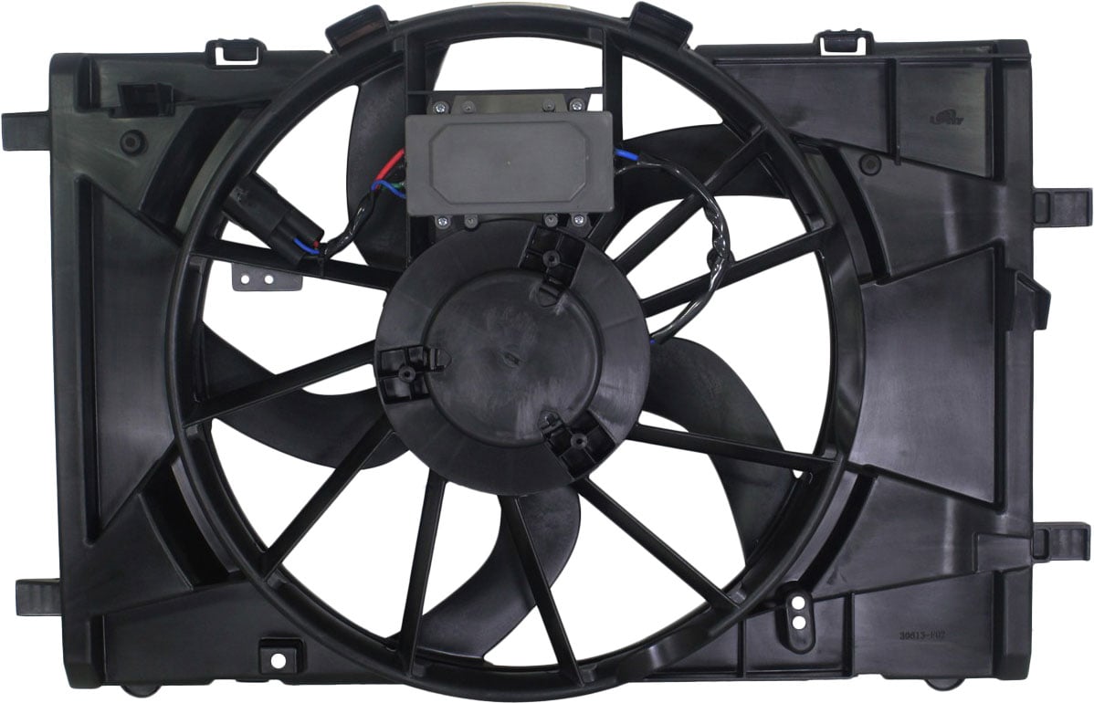 Radiator Fan Assembly for Ford Fusion, Lincoln MKZ Hybrid, Mercury Milan (2010-2012) with Control Module, Designed for 2.5L/3.0L Engines, Replacement