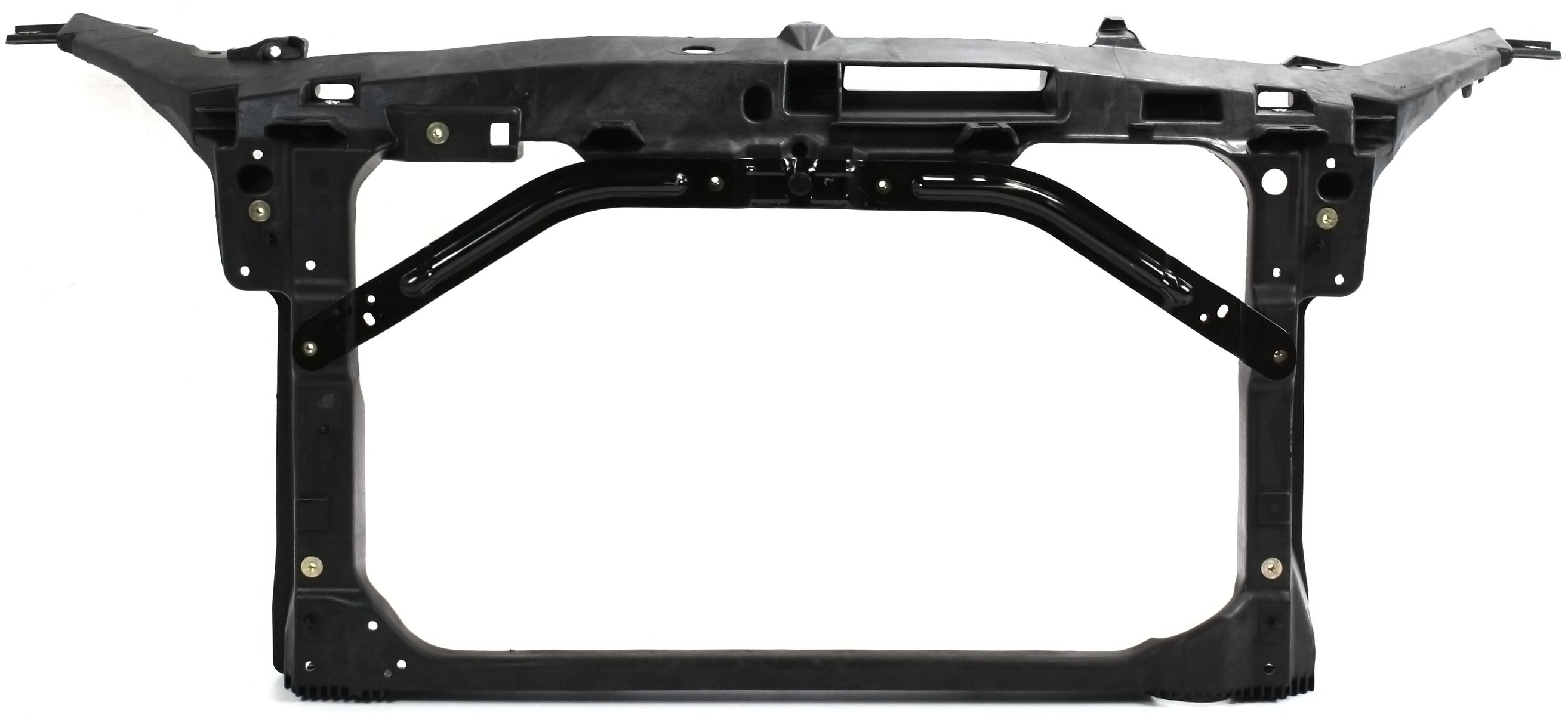 Radiator Support Assembly for Ford Fusion/Lincoln MKZ 2010-2012, Black, Plastic with Steel, 3.5L Engine, Replacement
