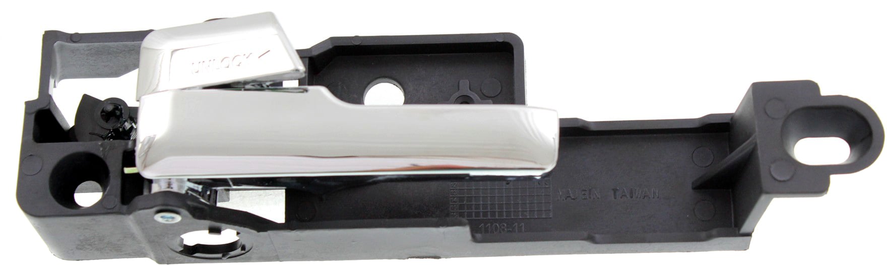 Front Interior Door Handle for Ford Fusion 2006-2012, Left (Driver), Plastic, All Chrome, Replacement