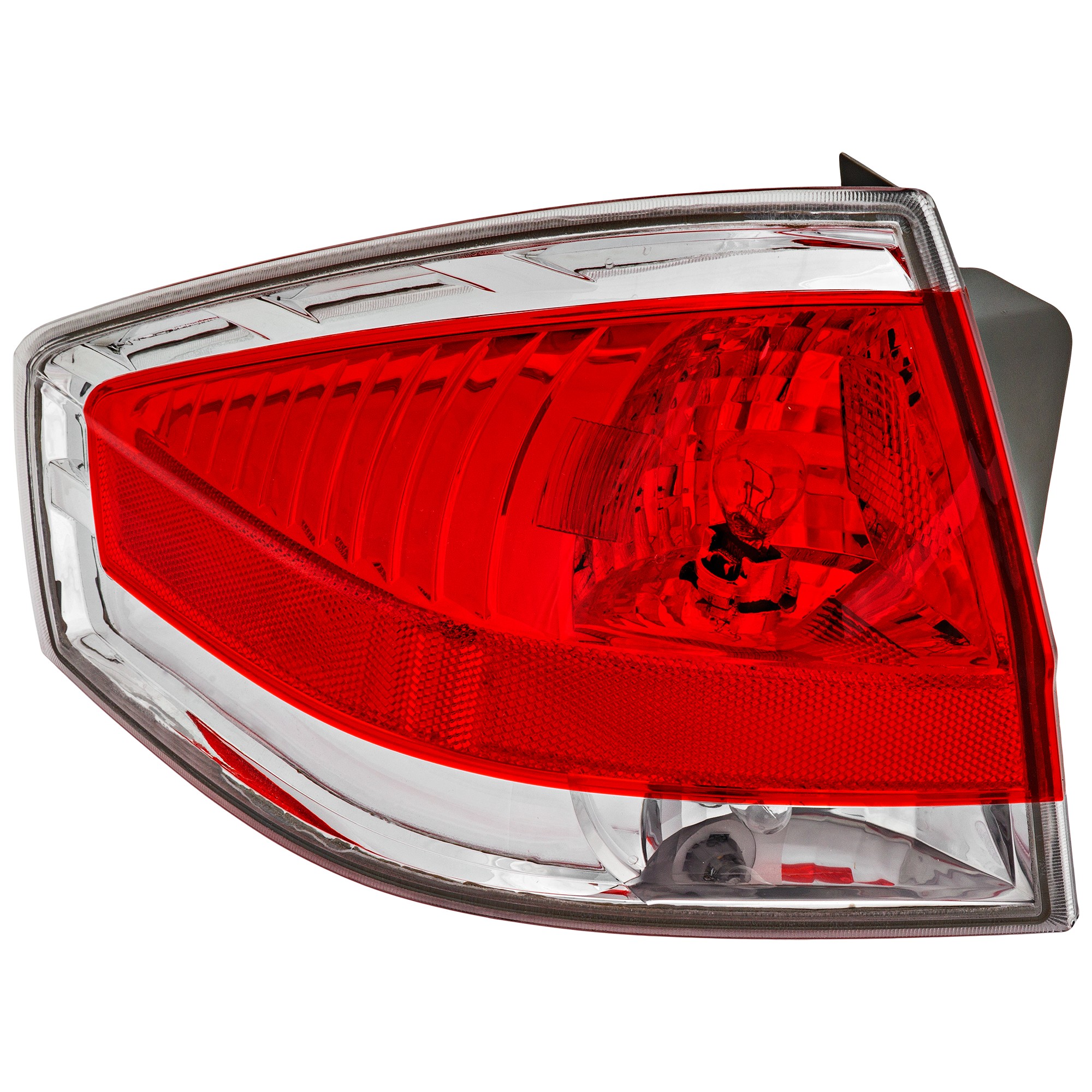 Tail Light Assembly for Ford Focus Sedan 2009-2011, Left (Driver), with Chrome Insert, Replacement