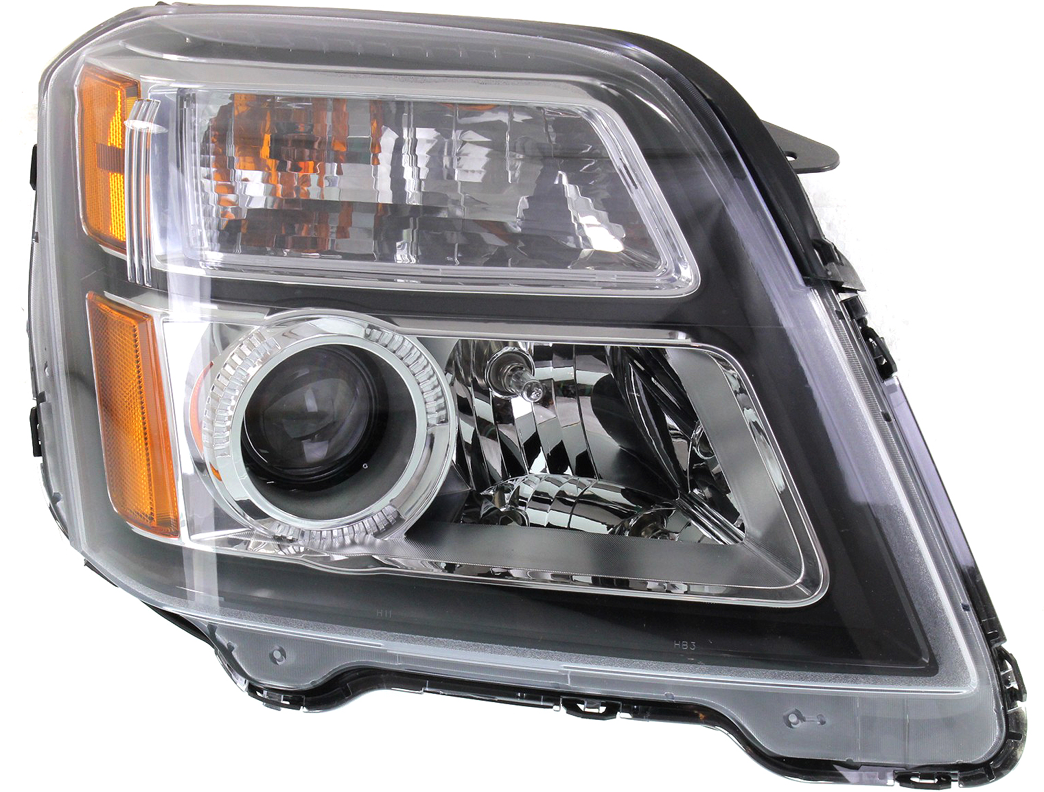 Headlight Assembly for GMC Terrain Denali Model, Right (Passenger), Halogen, 2013-2015, Replacement