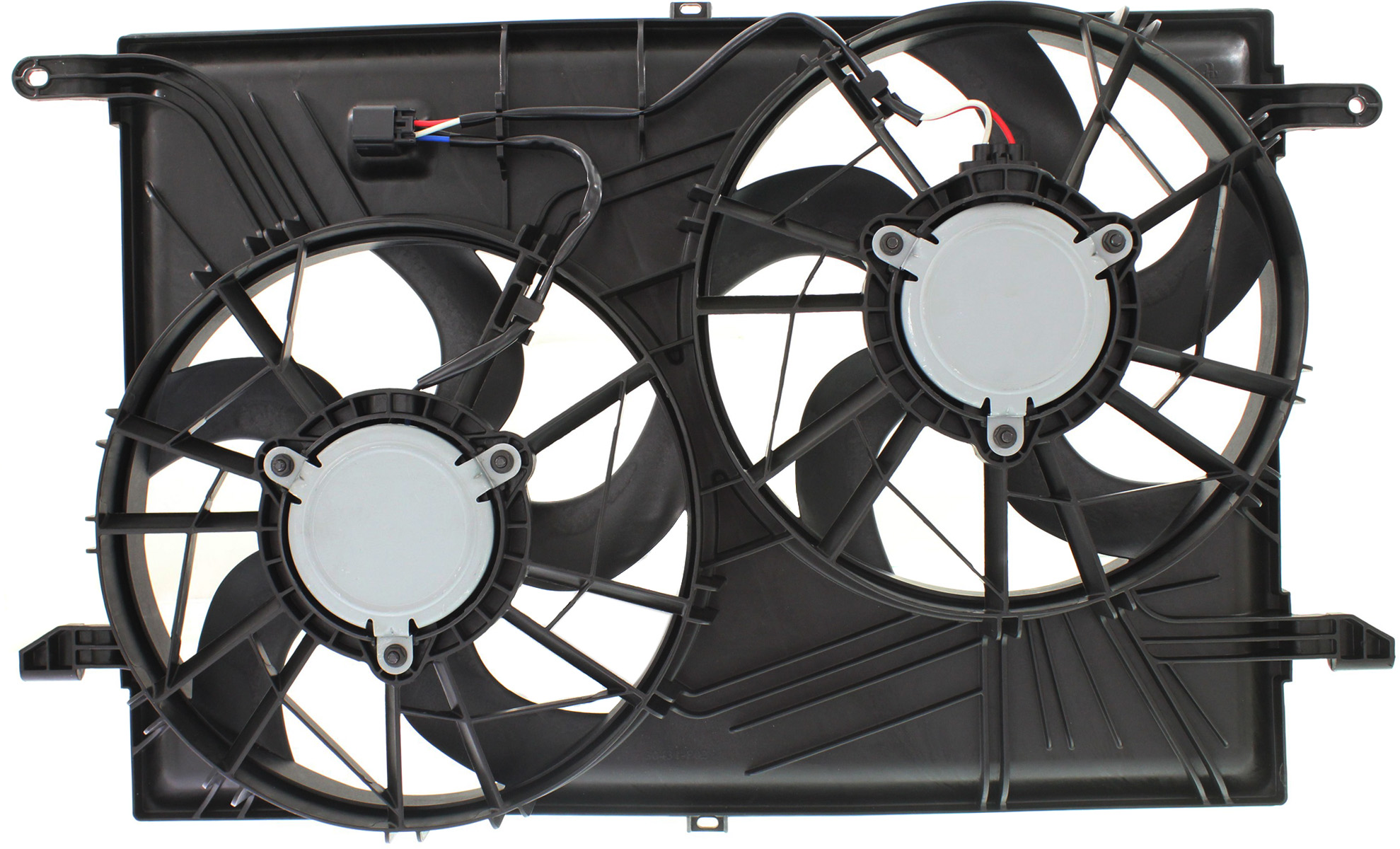 Radiator Fan Shroud Assembly for GMC Acadia (2007-2017) and Chevrolet Traverse (2009-2017), Dual Fan, Replacement