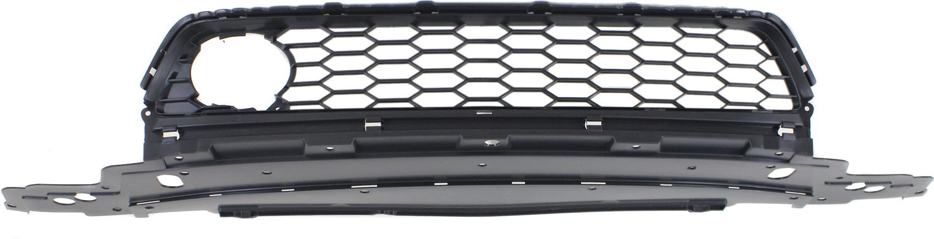 Front Bumper Grille for Honda Accord Sedan 2013-2015, Textured Gray, with Adaptive Cruise Control Touring Model, Replacement (CAPA Certified)