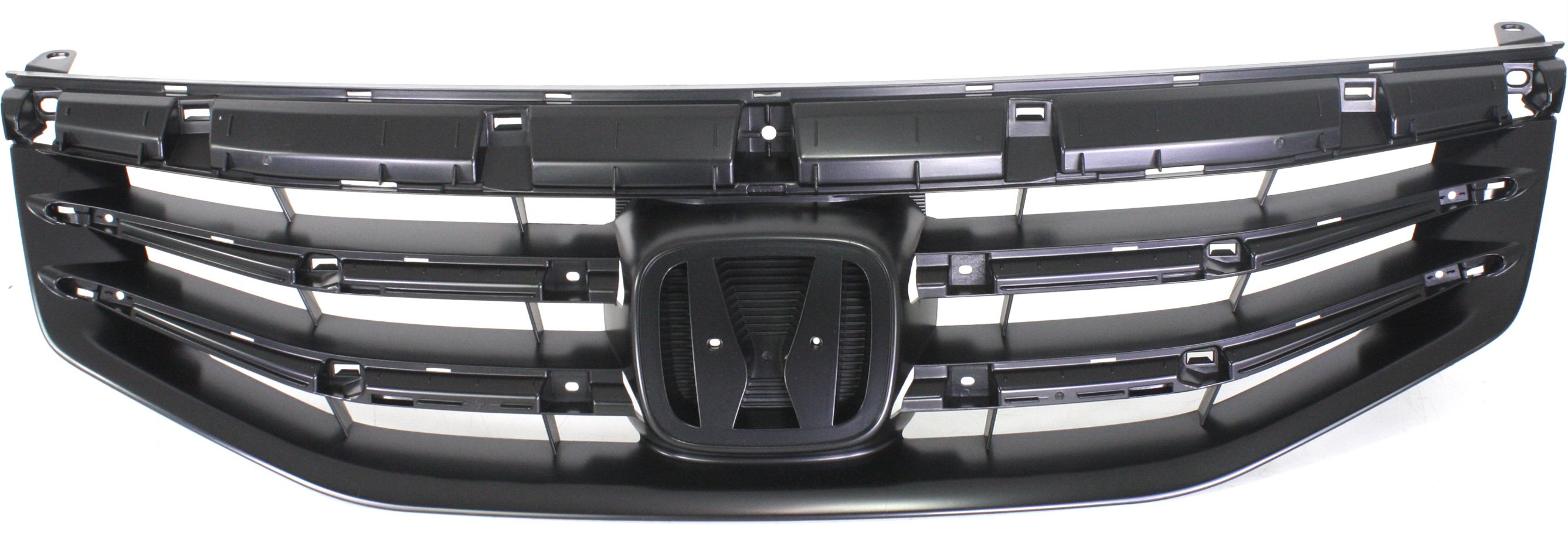 Grille for Honda Accord 2011-2012, Textured Black Shell and Insert, Sedan, Replacement