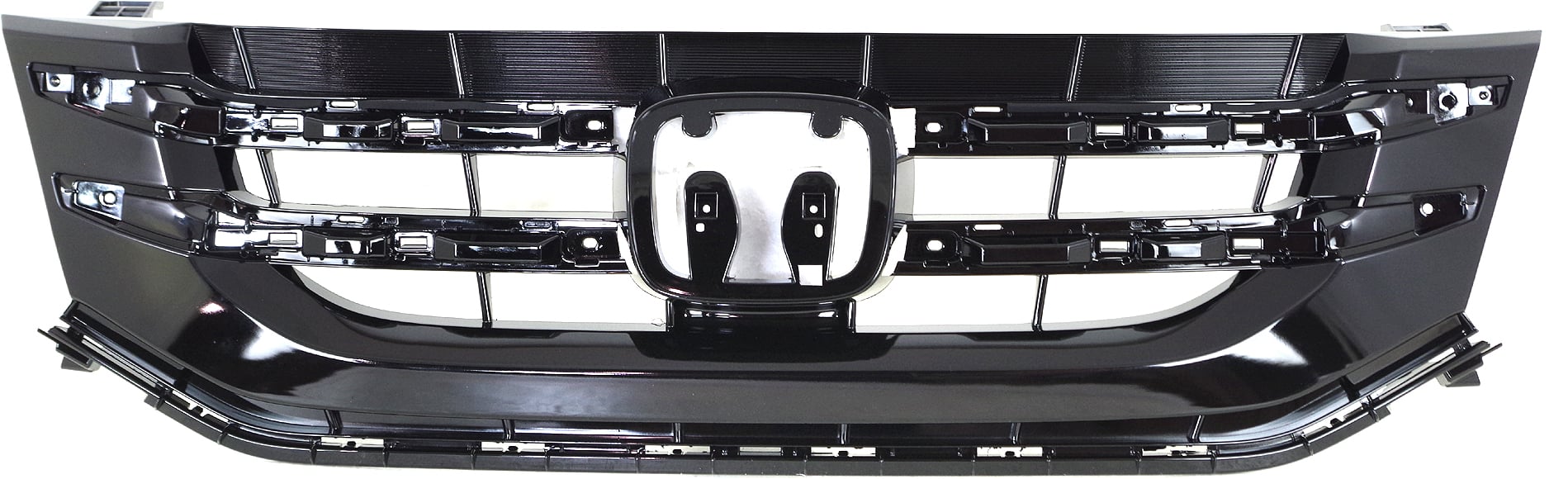 Grille for Honda Odyssey 2014-2017, Black Shell and Insert, Replacement (CAPA Certified)