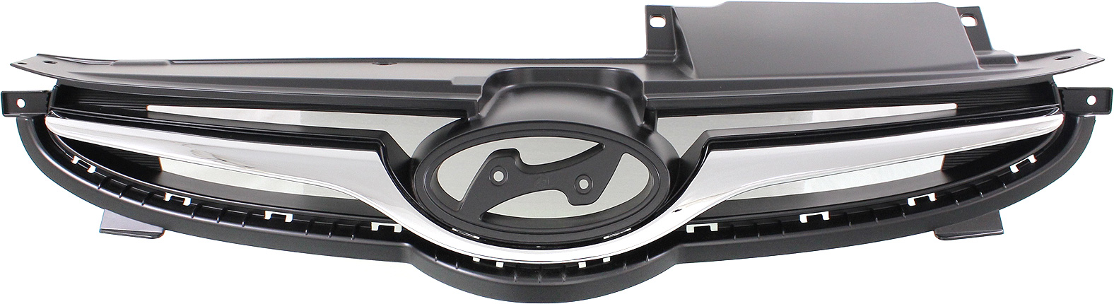 Black Shell and Chrome Insert Grille for 2014-2015 Hyundai Elantra, Sedan, Korea Built Vehicle Replacement (CAPA Certified)