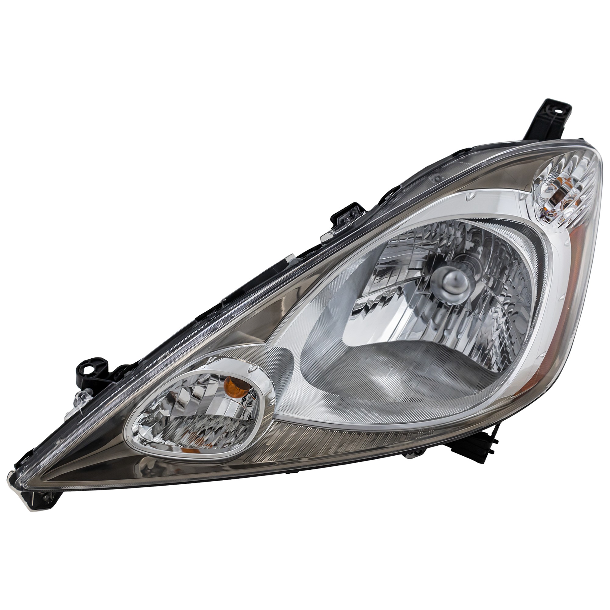 Right (Passenger) Headlight Assembly for FIT 2009-2011 Sport Model, Halogen Light, Tinted Chrome Bezel, Replacement