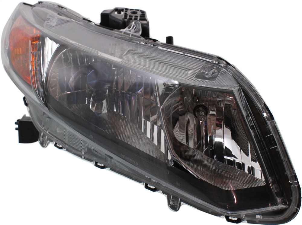 Headlight Assembly for Honda Civic 2012-2012, Right (Passenger), Halogen, Hybrid Model, Replacement