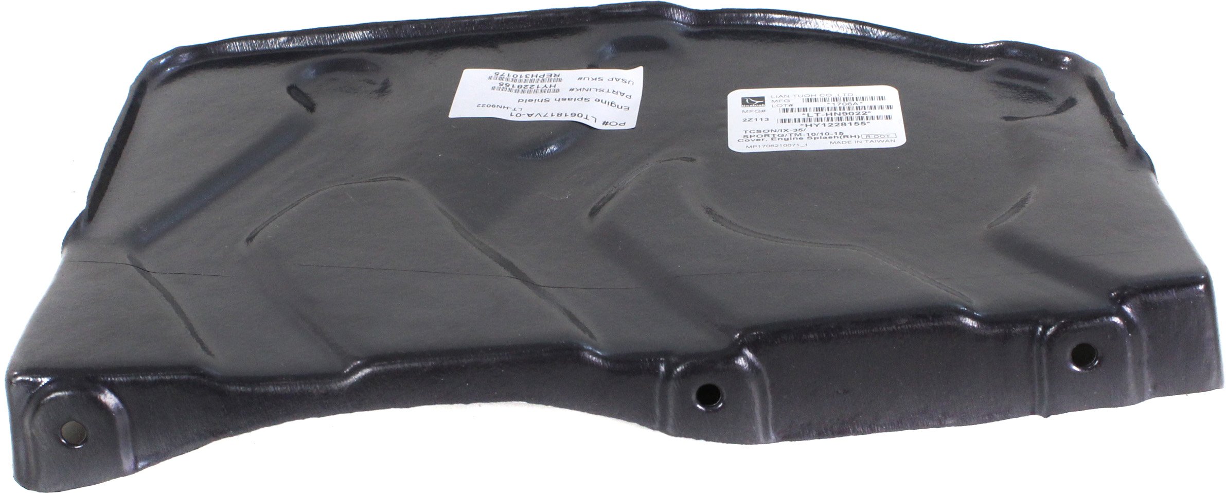 Engine Splash Shield Under Cover for Hyundai Tucson (2010-2015)/Kia Sportage (2011-2016), Right (Passenger) Side, Replacement
