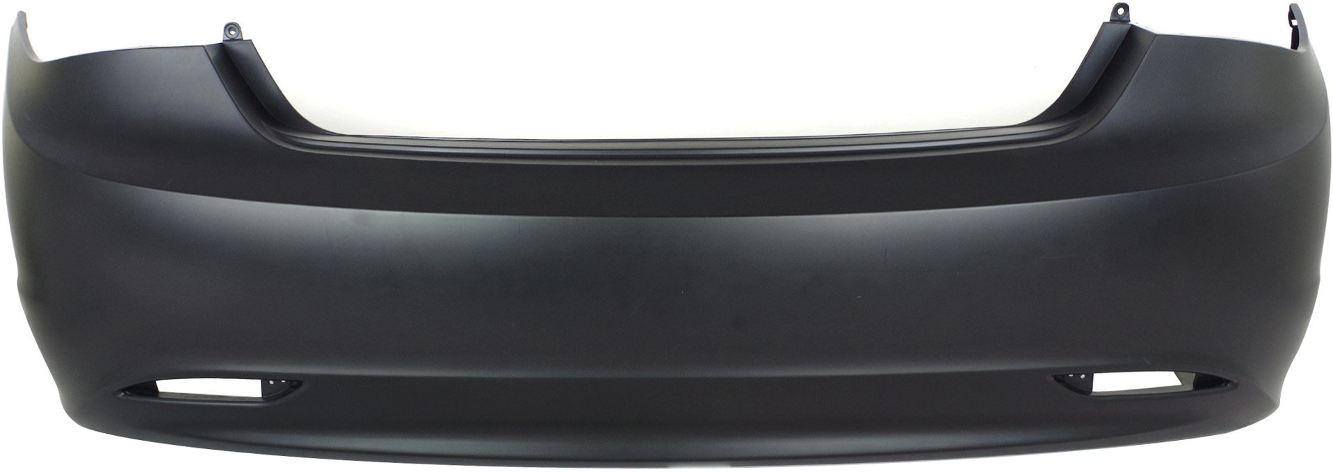 Rear Bumper Cover for Hyundai Sonata 2011-2013, Primed (Ready to Paint), with Single Exhaust Hole, Excluding Hybrid Model, Replacement (CAPA Certified)