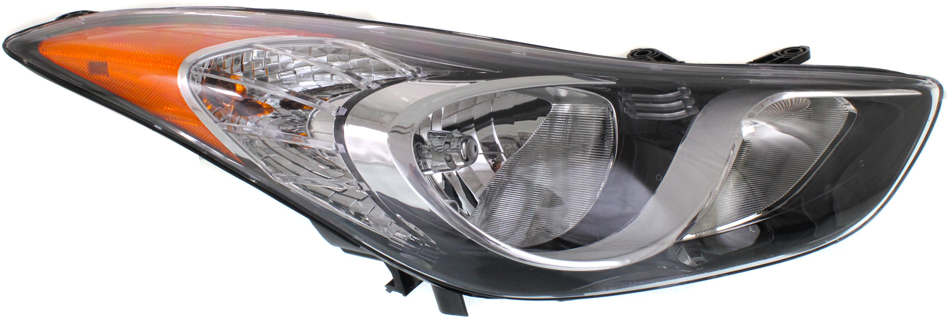 Headlight Assembly for Hyundai Elantra 2011-2013, Elantra Coupe 2013-2014, Right (Passenger), Halogen, without LED Position Light, for Coupe/Sedan, Korea Built Vehicle, Replacement (CAPA Certified)