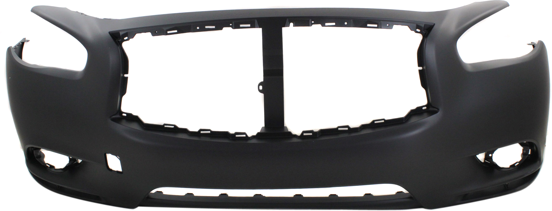 Front Bumper Cover for Infiniti JX35 (2013), QX60 (2014-2015), Primed (Ready to Paint), w/o Premium Package, w/o Object Sensor Holes, Replacement