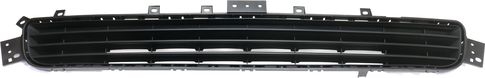 Front Bumper Grille for Infiniti Q50 2014-2017, Textured, Without Intelligent Cruise Control, Compatible with Hybrid 2014-2015 Standard Type, Excludes Sport Model, Replacement