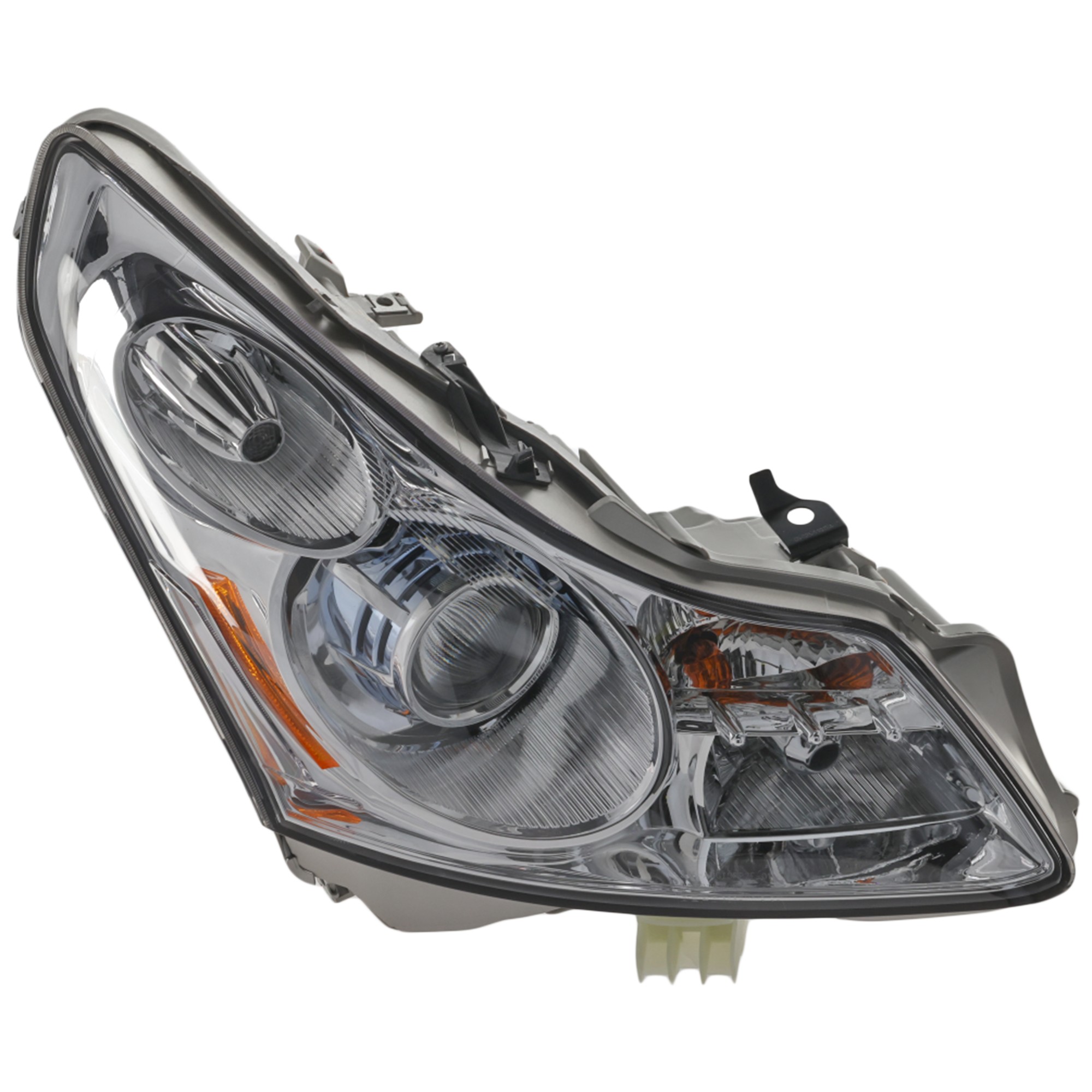 Headlight Assembly for Infiniti G35 2007-2008, Right (Passenger) Side, HID/Xenon, with HID Kit, without Technology Package, Sedan, Replacement (CAPA Certified)