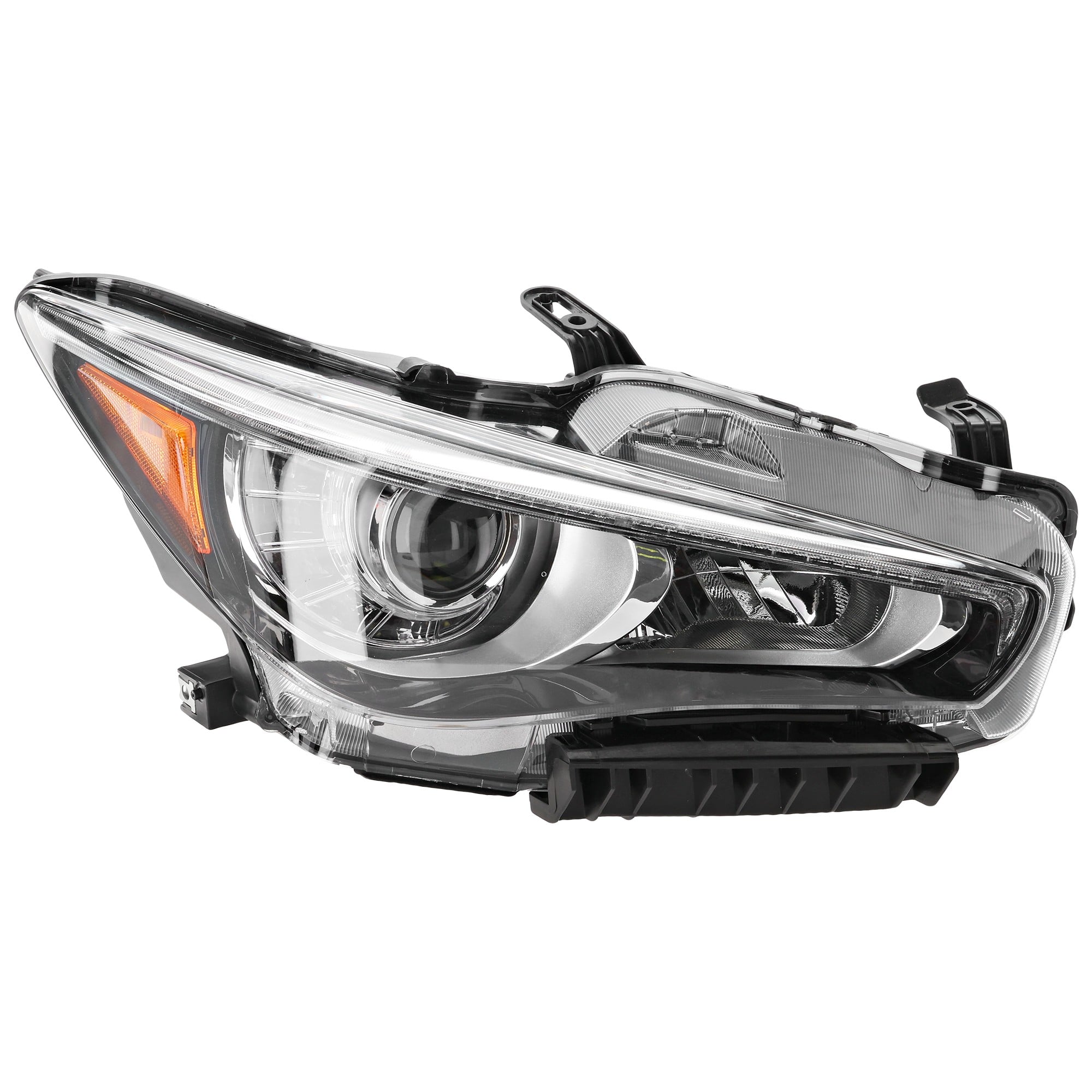 Headlight Assembly for Infiniti Q50 2014-2017, Right (Passenger) Side, Without Adaptive Headlights, Replacement
