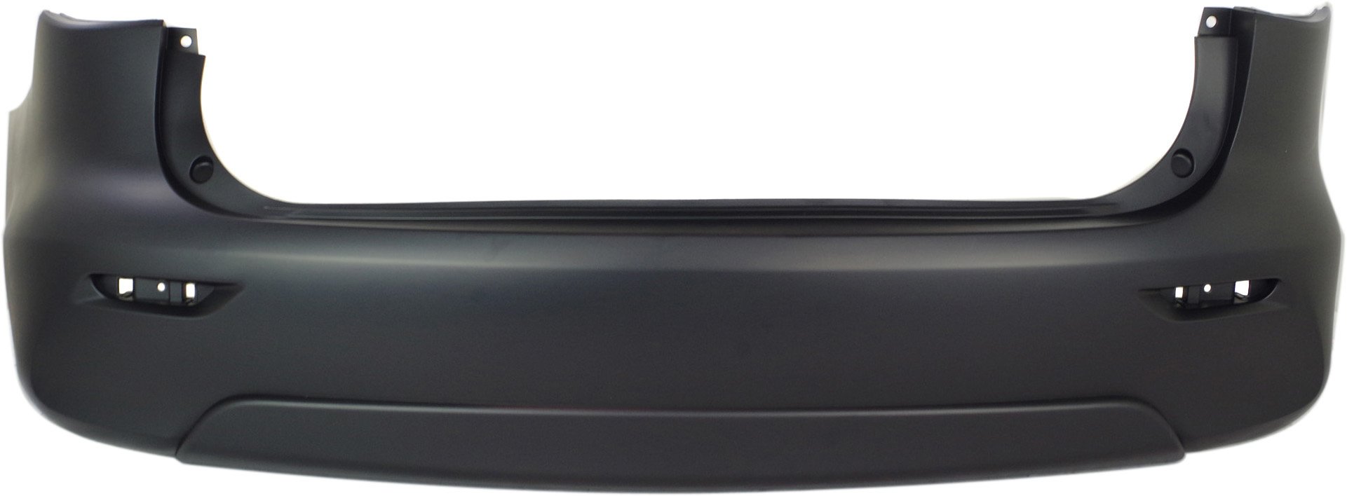 Rear Bumper Cover for Infiniti JX35 (2013), QX60 (2014-2017), Primed (Ready to Paint), Without Premium or Towing Package, Without Object Sensor Holes, Replacement