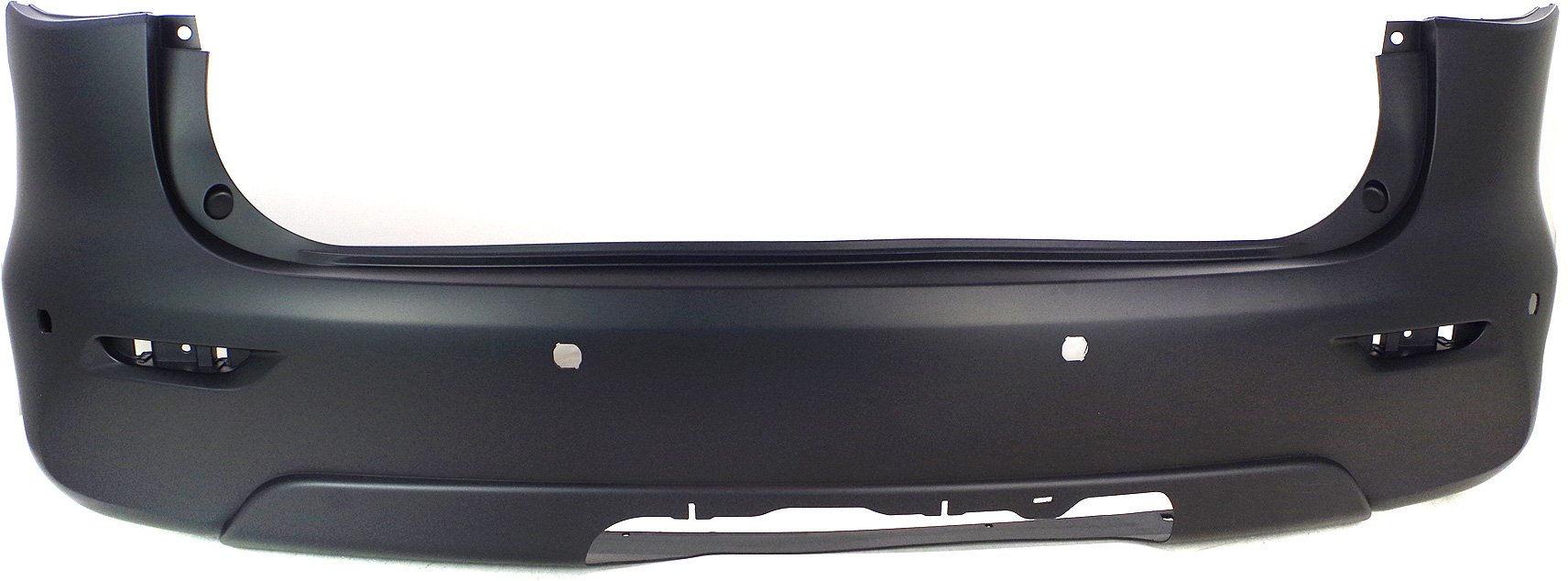 Rear Bumper Cover for Infiniti JX35 2013, QX60 2014-2015, Primed (Ready to Paint), Premium Package, Towing Package, Driver Assist Package, Towing Hitch, Object Sensor Holes, Replacement