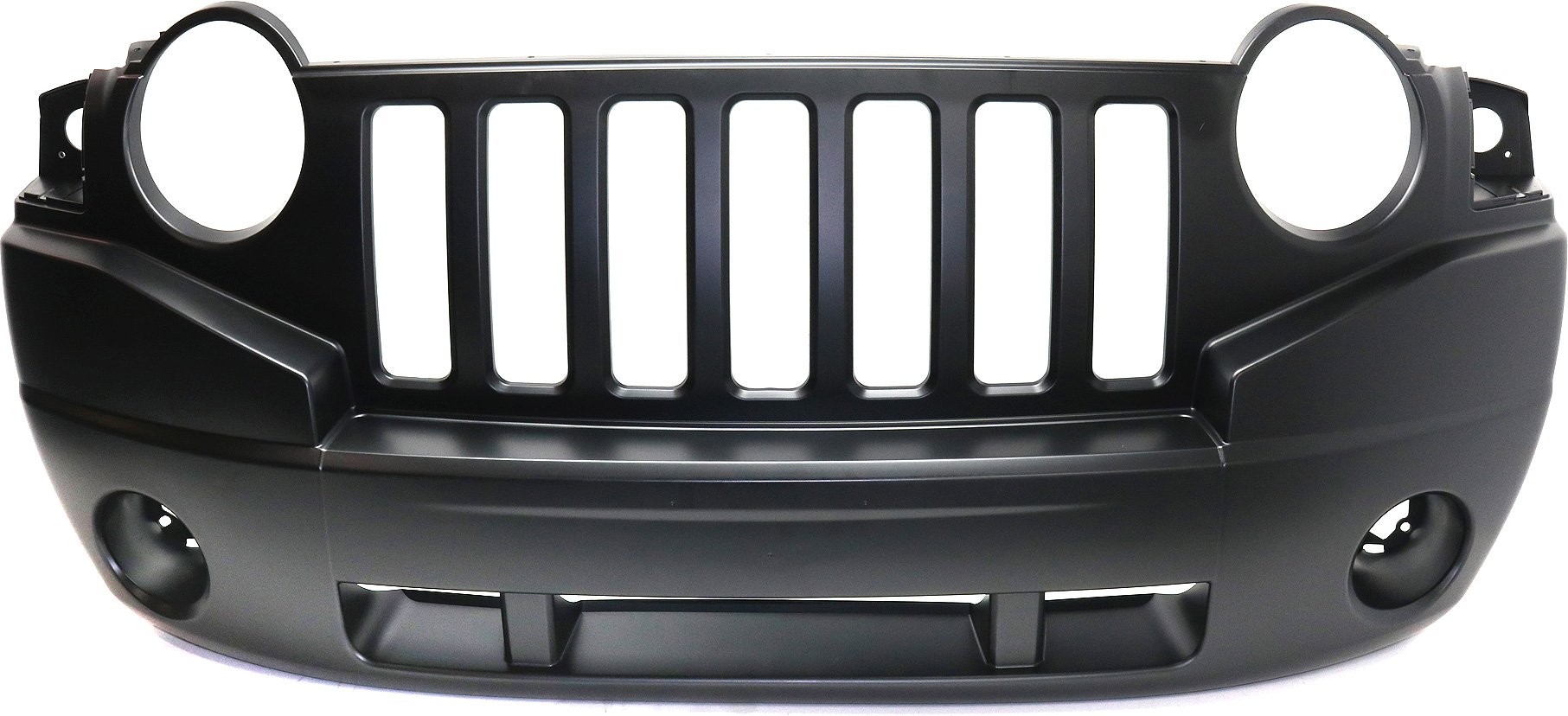 Front Bumper Cover for Jeep Compass 2007-2010, Primed (Ready to Paint), Without Rallye Package, Replacement (CAPA Certified)