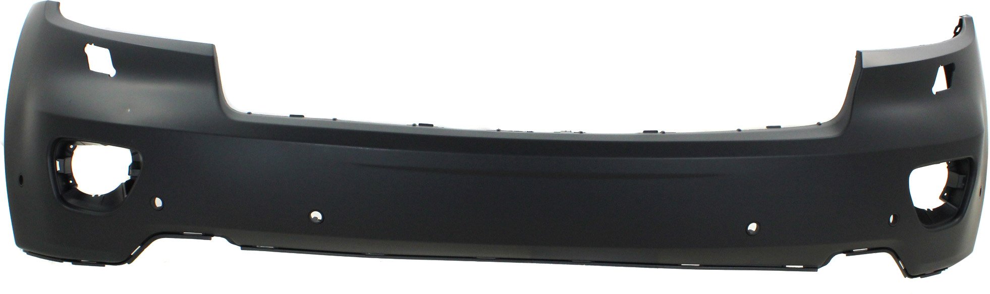 Front Bumper Cover for Jeep Grand Cherokee 2011-2013, Upper, Primed (Ready to Paint), with Headlight Washer Holes, Excludes SRT/SRT8 Models, Replacement (CAPA Certified)