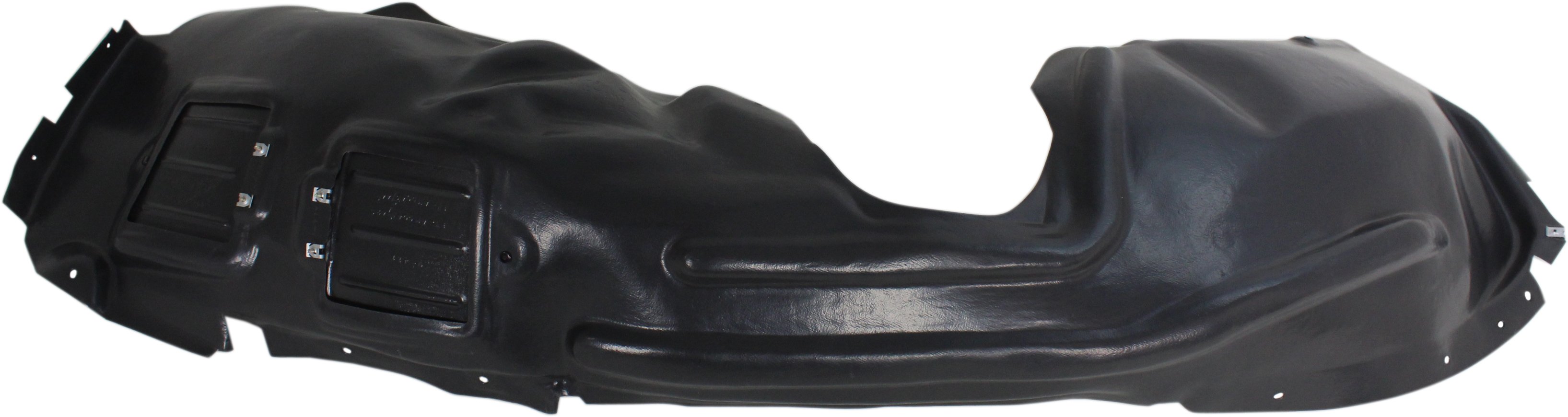 Front Fender Liner for Jeep Cherokee 2014-2018, Left (Driver), Plastic, Vacuum Form, Chrome Trim, Without Off Road Package, Replacement