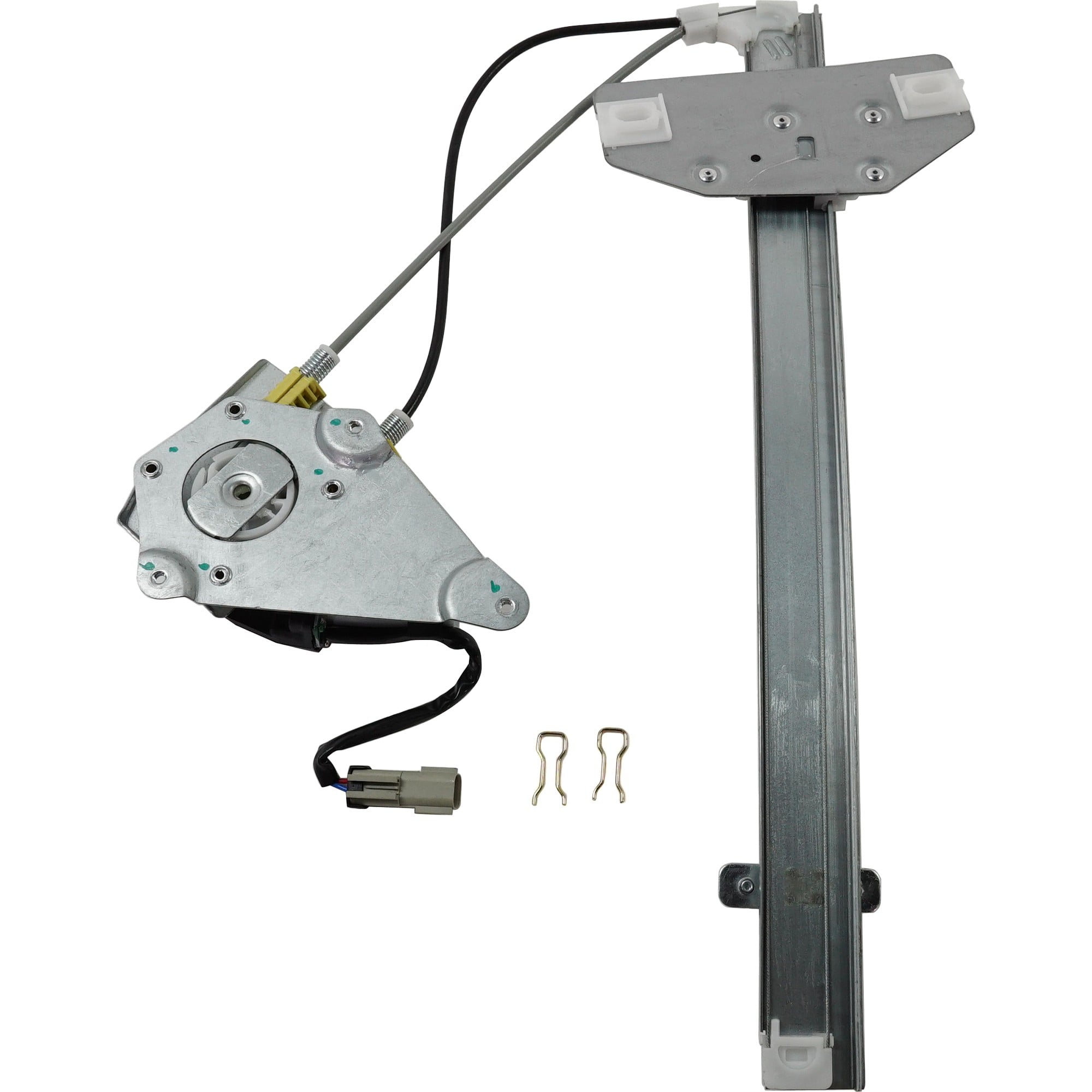 Front Window Regulator with Power and Motor for 2002-2006 Jeep Liberty, Left (Driver) Side, Ball Stud Style with Spring Clip, Up To 2-25-2006, Replacement