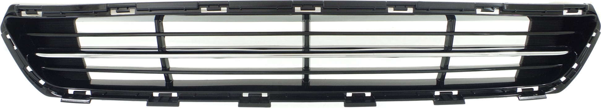 Front Bumper Grille for Kia Optima 2014-2015, Black with Chrome Molding, Excluding Hybrid Models, USA Built, Replacement (CAPA Certified)