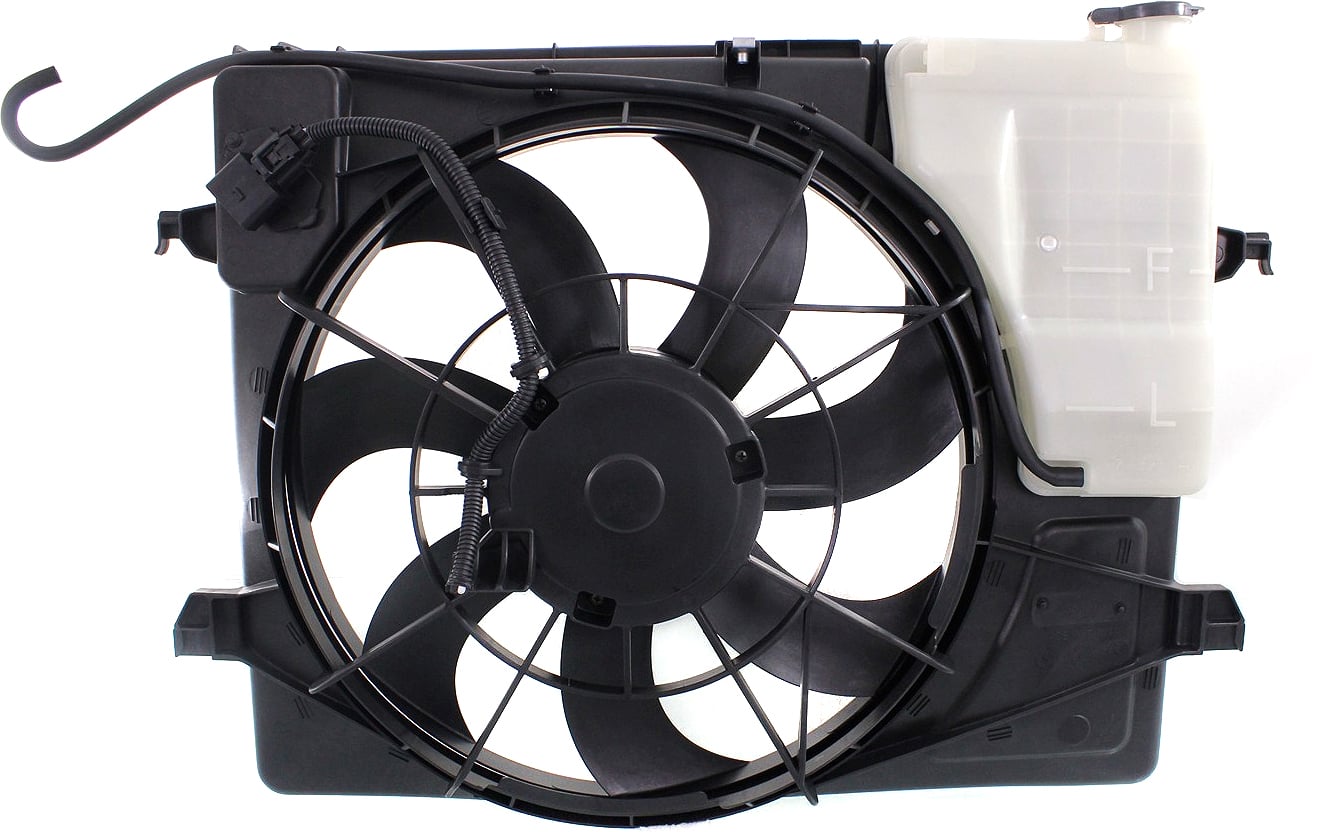 Radiator Fan Shroud Assembly for Kia Forte 2010-2013, Suitable for Automatic Transmission, Coupe/Hatchback/Sedan Versions, Replacement