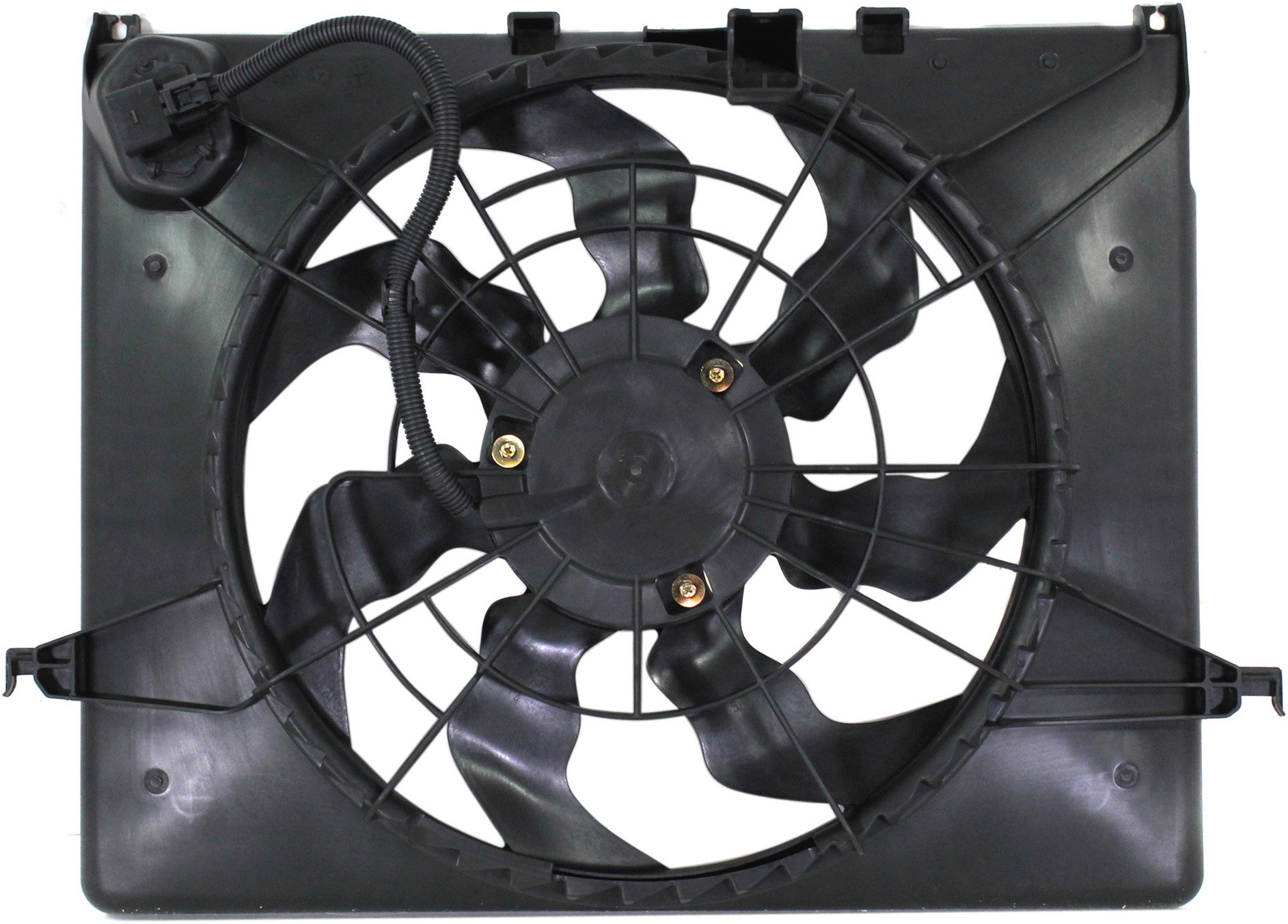 Radiator Fan Assembly for Hyundai Sonata/Kia Optima 2011-2013, 2.0L Engine, Includes Resistor, Replacement