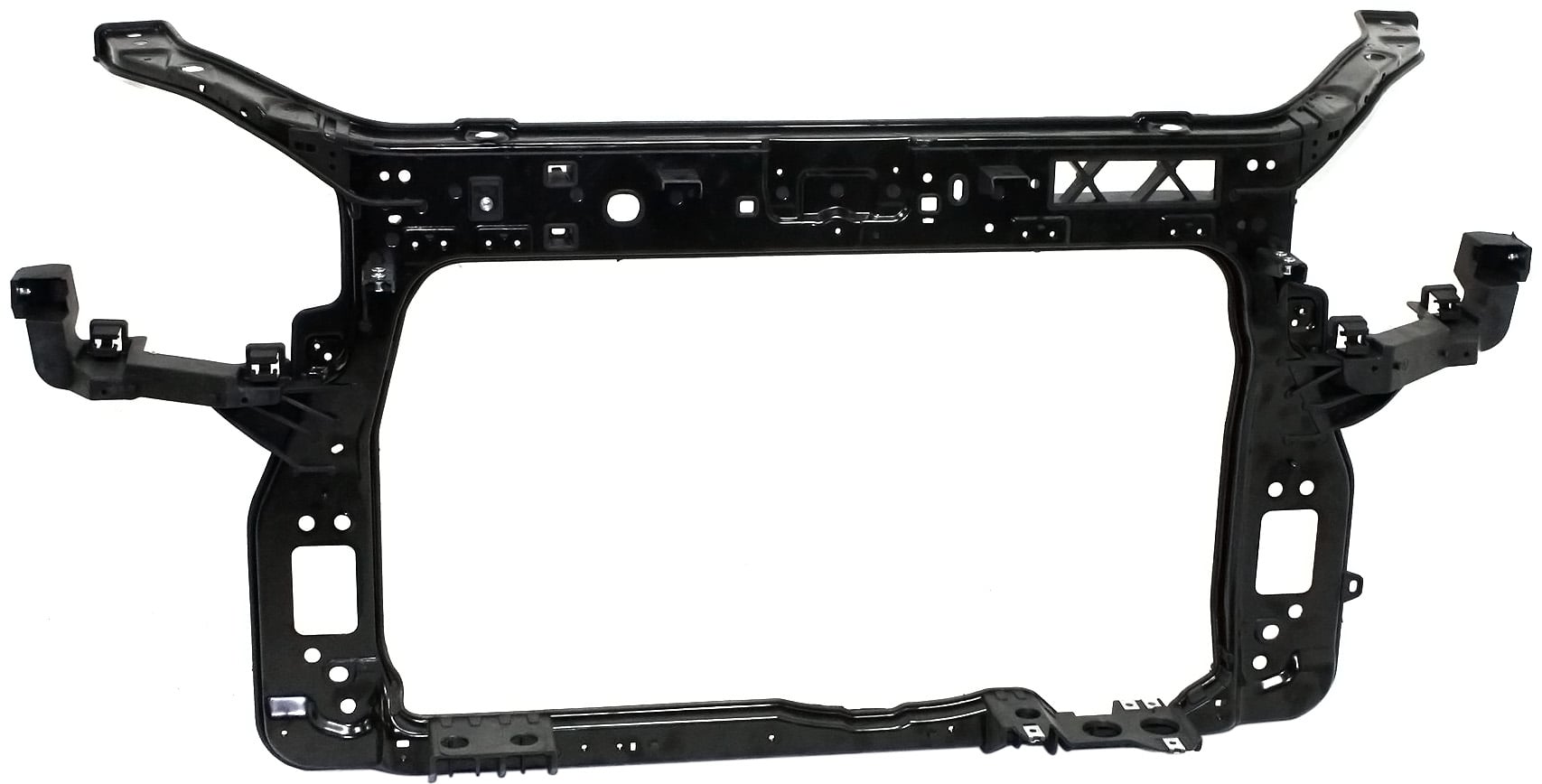 Radiator Support Assembly for Kia Soul 2012-2013, Textured, Plastic with Steel and Wrap Around Steel, Replacement