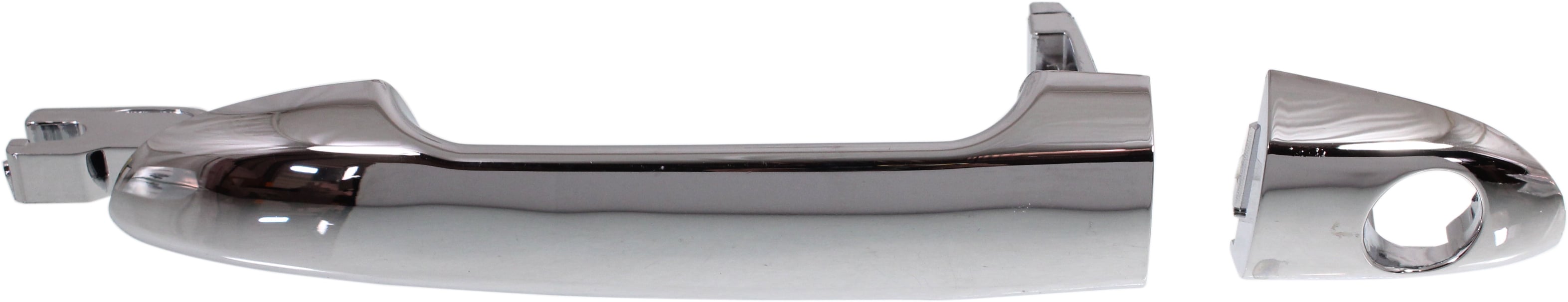 Front Exterior Door Handle for Kia Spectra 2004-2009, Left (Driver), All Chrome, Handle+Cover, with Keyhole, New Body Style, Replacement