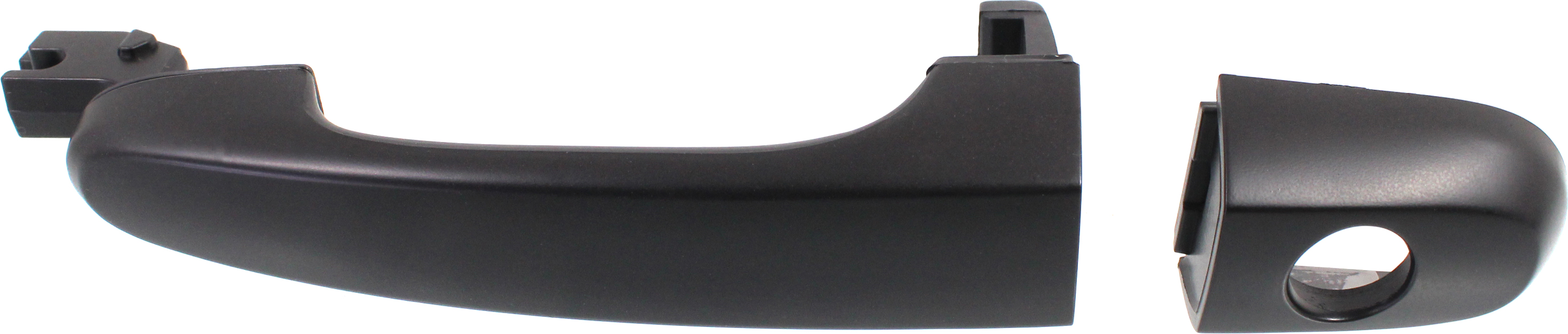 Front Exterior Door Handle for Kia Spectra 2004-2009, Left (Driver), Primed (Ready to Paint) Black, Complete with Handle+Cover and Keyhole, New Body Style, Replacement