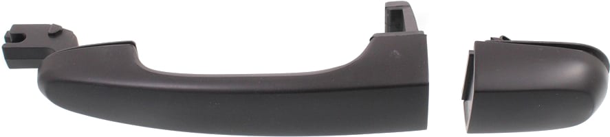 Rear Exterior Door Handle for Kia Sportage 2005-2010, Left (Driver), Smooth Material Black, Handle + Cap, Replacement